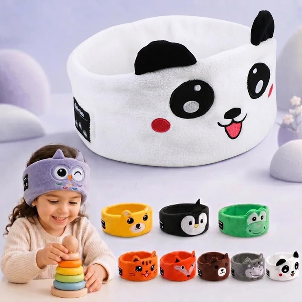 Dozibands Plush Sleep Headband for Kids Bluetooth Wireless Cozy Tunes Headphones Sensory Eye Mask Sleeping Ear Muffs