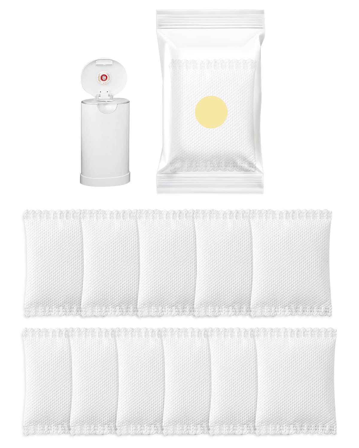 Diaper Pail Deodorizer Compatible with Munchkin Arm and Hammer Diaper Pail, Jasmine Scented Activated Carbon Refills for Munchkin Nursery Fresheners, 12 Pack