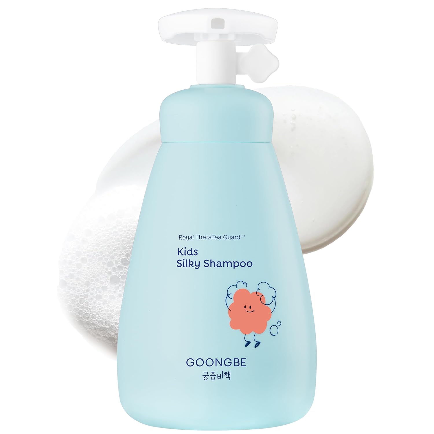 GOONGBE Kids’ Detangling Shampoo – Silky Shine for Frizzy Tangle-Prone Hair – Silicone-Free Low pH with Silk Protein & Macadamia Oil – Tear-Free Tested, 25 Allergen-Free – Korean K-Beauty, 10.1 fl oz