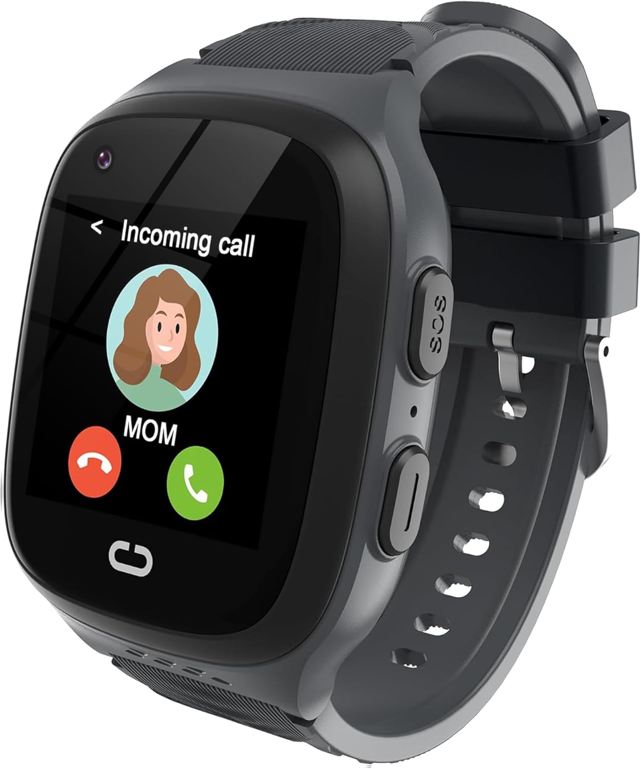 Tixpc 4G Kids Smart Watch with GPS Tracker Location Video Call Cell Phone SOS Calling Voice Chat Touch Screen Camera Alarm Clock Smartwatch Gifts for Age 5-12 Kids (Black)