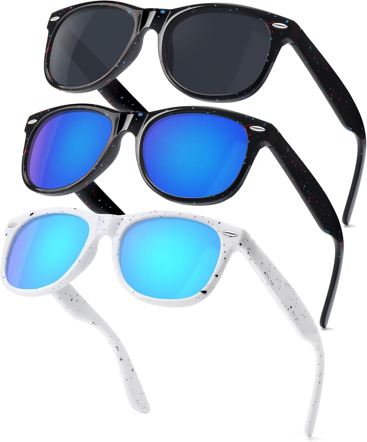SEKKAF Kids Polarized Sunglasses for Boys Girls,Retro Toddler Sun Glasses UV Protection Shades