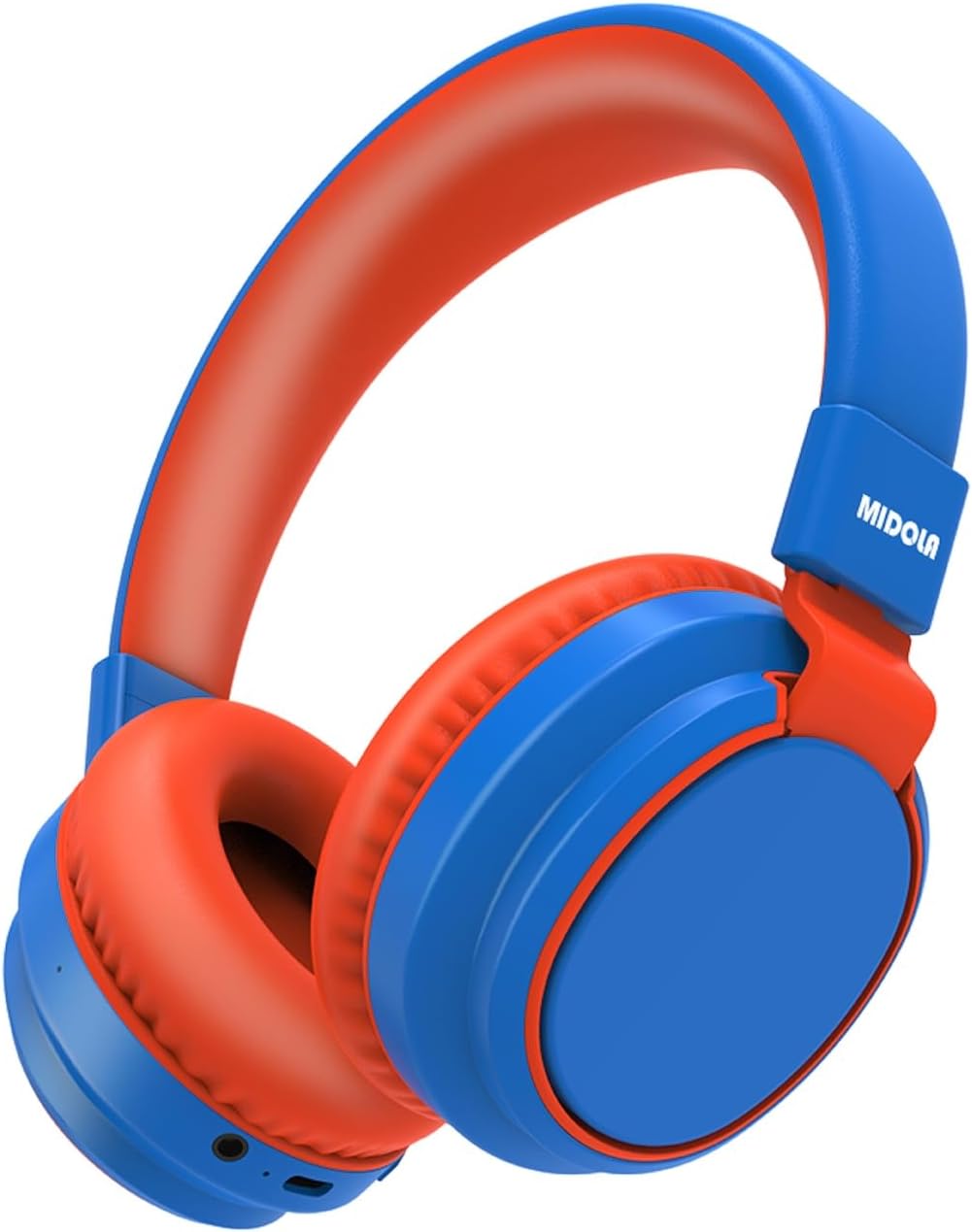 MIDOLA Kids Bluetooth Headphones 68H Play Time,Volume Limit 85/94dB, Foldable Lightweight Wireless Over-Ear Headphone for Toddler Kid Child Pad,Headsets with Aux Built-in Mic Blue