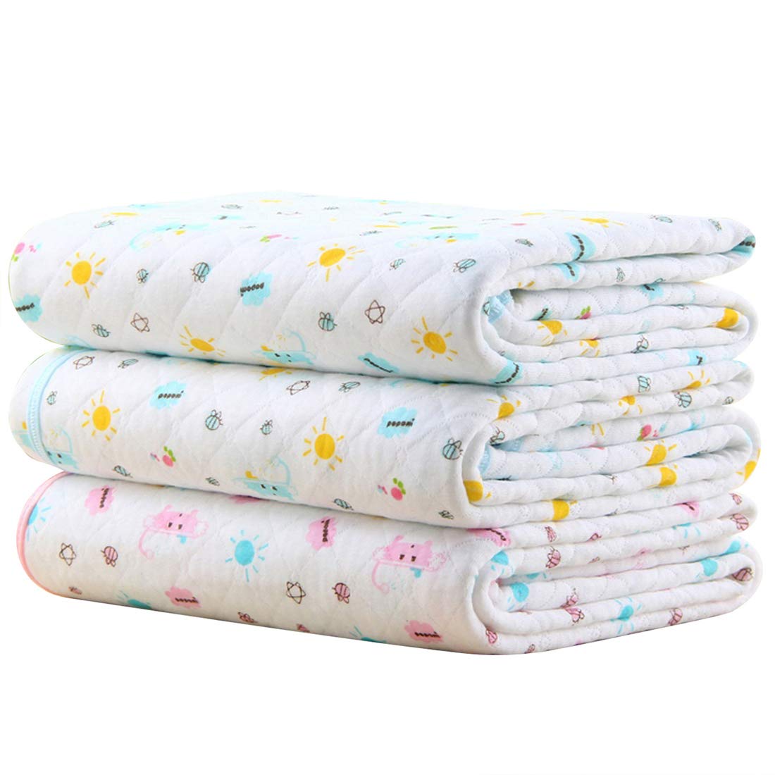 Waterproof Changing Pads Portable – Breathable Leak Proof Mattress Pad Protector Baby Changing Mat for Toddler, Kids Pack of 3 (XL (27.5 x 41.3 Inch))