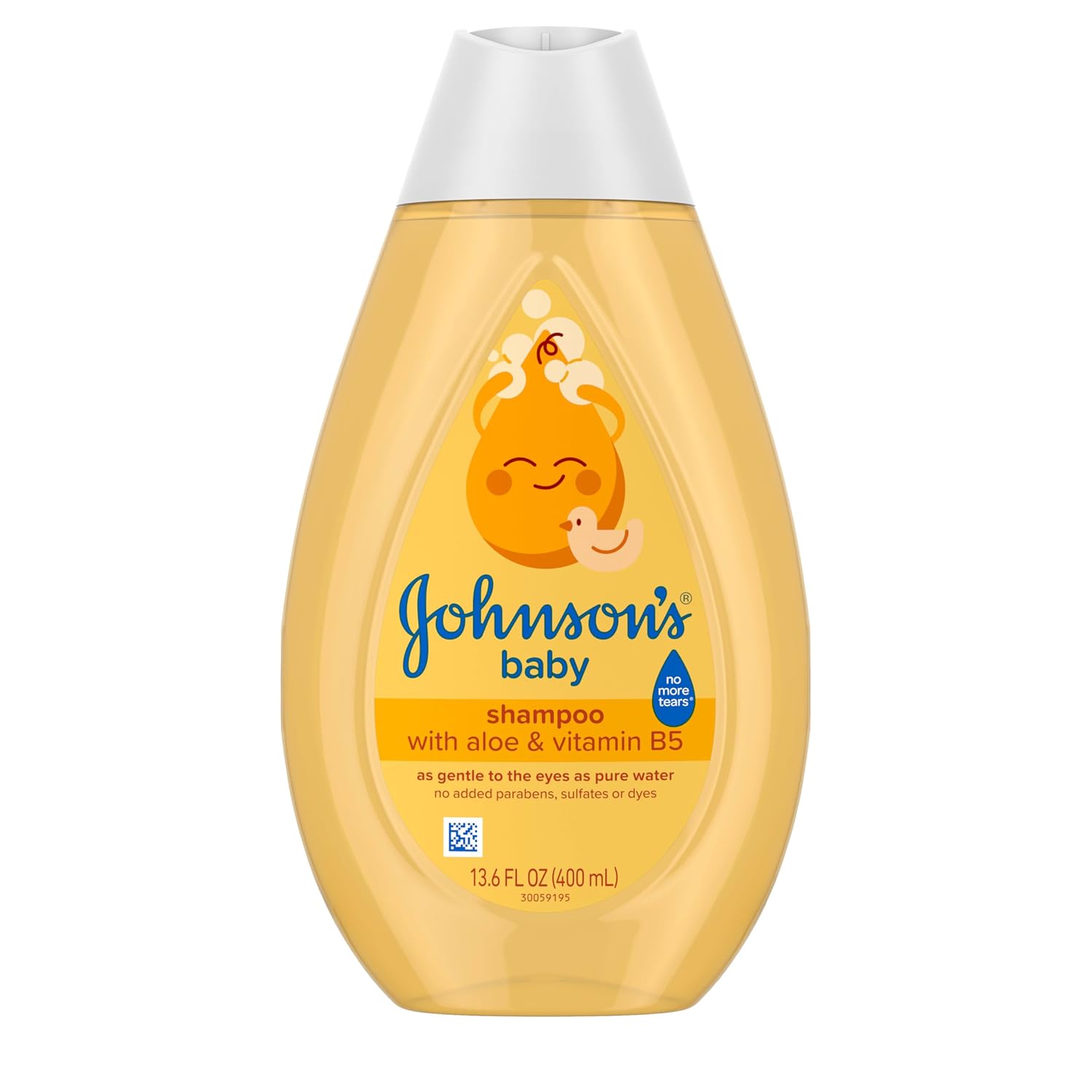 Johnson’s Baby Shampoo with Aloe Vera & Vitamin B5, Tear Free, Newborn Essentials, No added Parabens & Sulfates, Hypoallergenic, Baby Essentials, 13.6 fl. oz