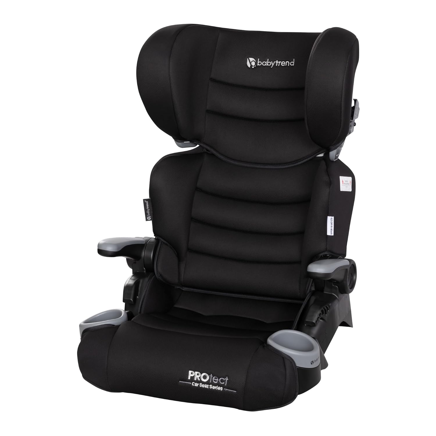 Baby Trend Protect 2-in-1 Folding Booster Seat, Midnight Black – Fold-Flat Travel-Ready Design, Lightweight Build, Belt-Positioning Comfort