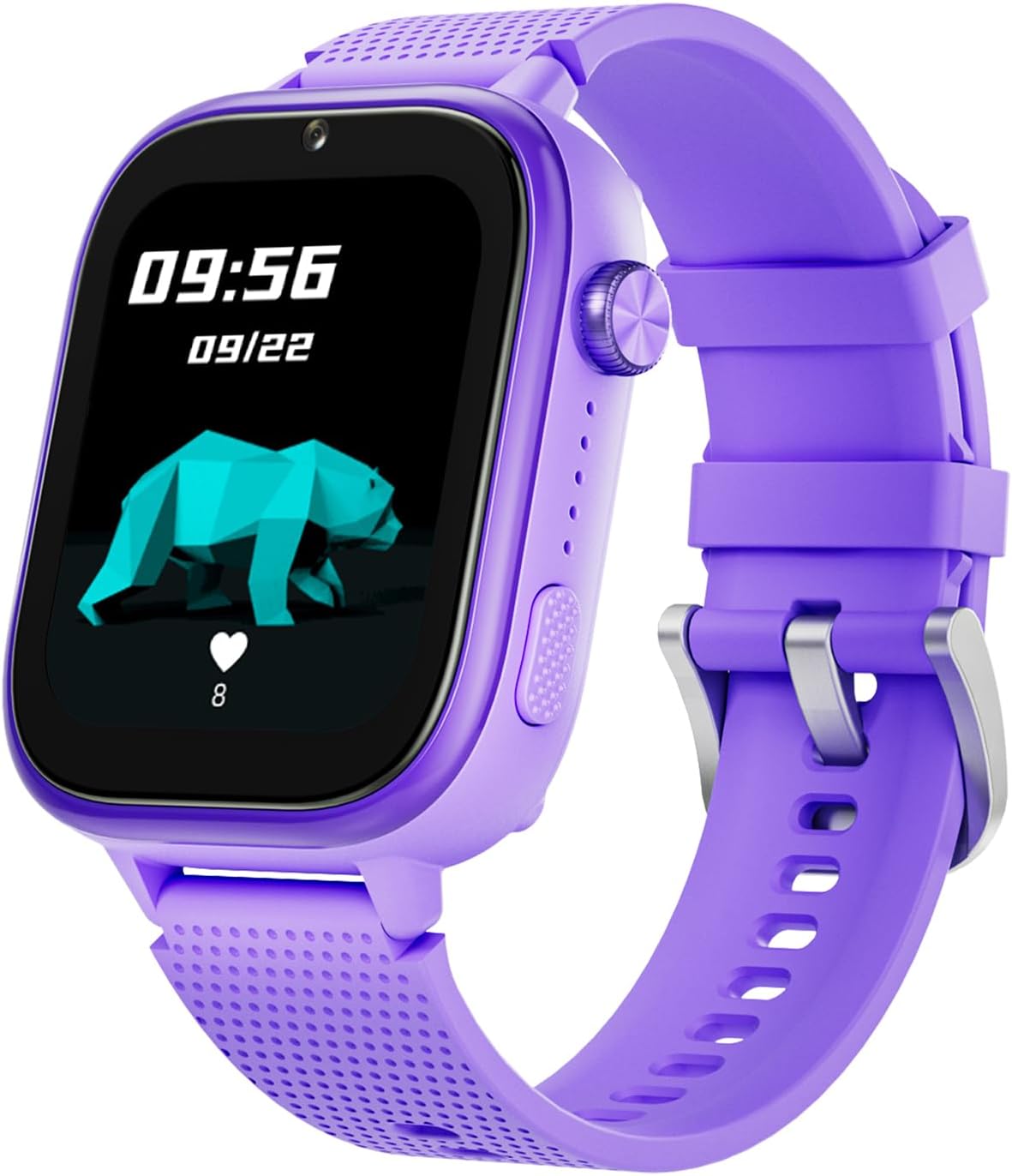 OKYUK Kids Smart Watch Gift for Girls Age 5-12, 4G Kids Watch 47 Games, HD Touch Screen Two-Way Calling Feature, School Settings, SOS, Birthday Gift for Boys and Girls Ages 7 8 9 10 (Purple)