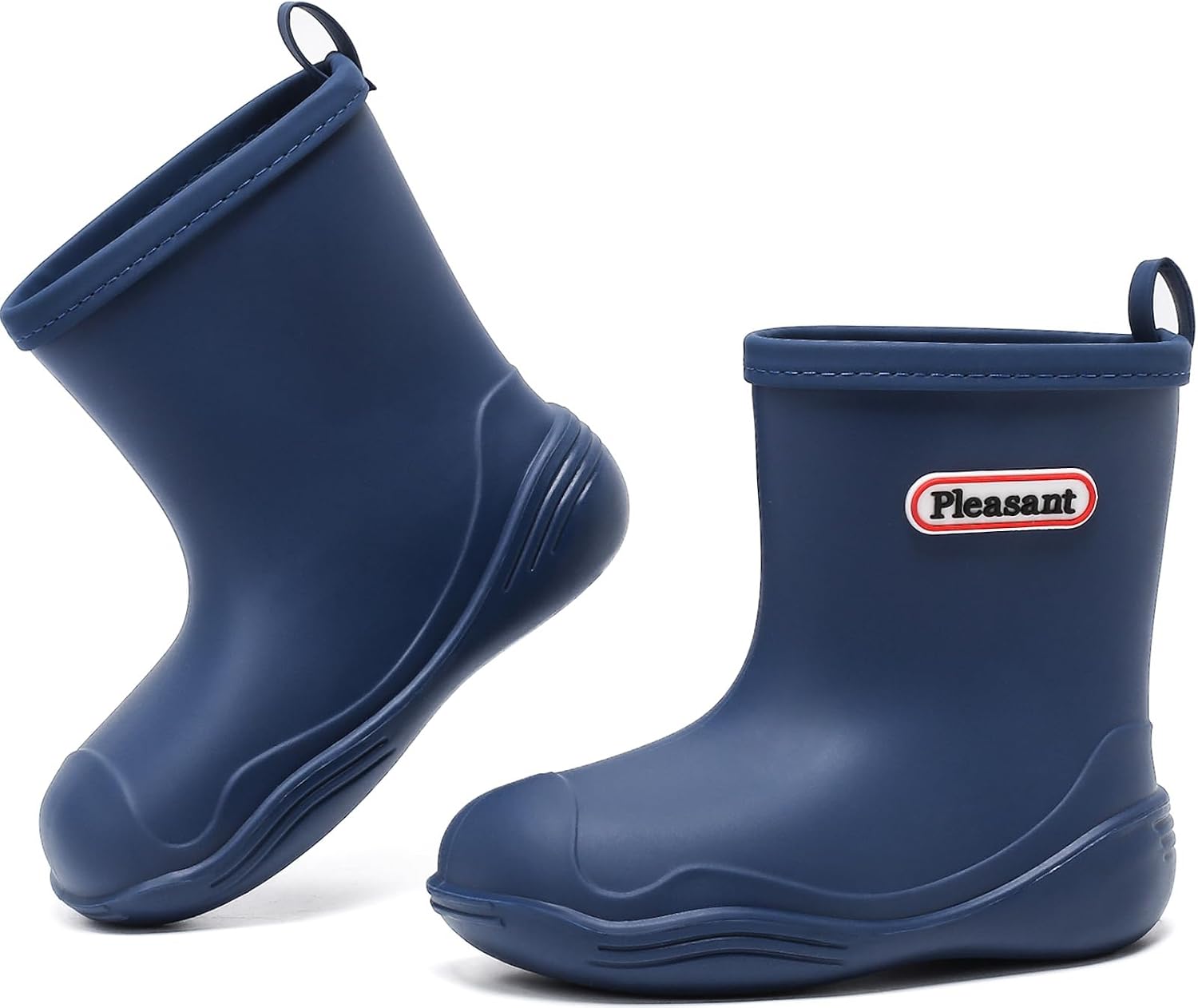 Toddler Rain Boots Kids Waterproof Ankle Rubber Fishing Boots for Boys Girls, Traction Non-Slip Chelsea Baby Rainboots, Child Short Water Shoes for Boating, Camping, Farming,Garden, School,Outdoor