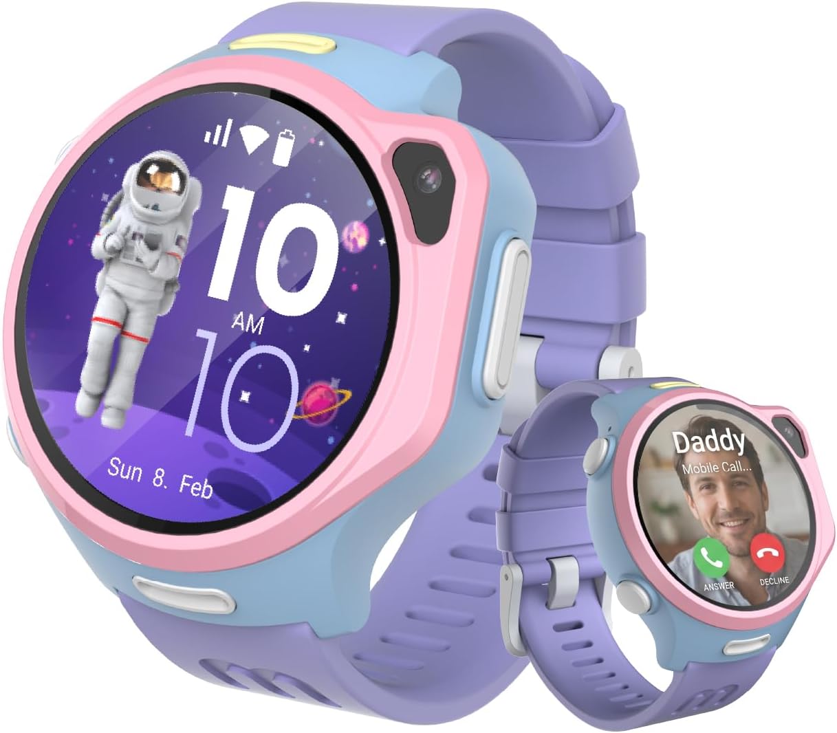 myFirst R2 Smart Watch for Kids with GPS Tracker, 4G eSIM Video Call & SOS Safety Features, 1.3″ AMOLED Screen, 5MP Camera, Music Player, for Ages 5-12 Boys & Girls