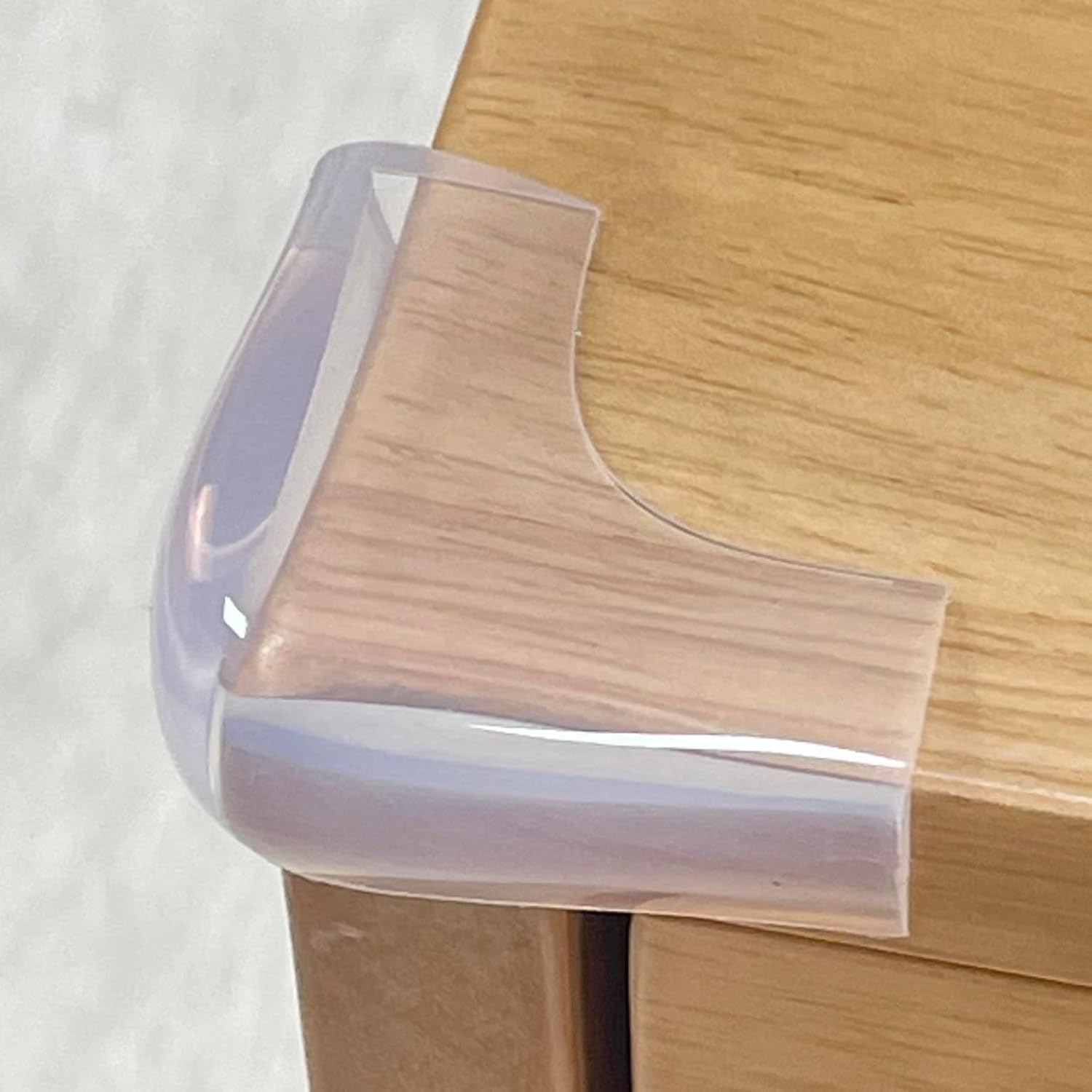 Food-Graded Silicone Clear Corner Protectors, Baby Proofing Table Edge Guards, Pre-Taped Adhesive Soft for Kids Child Safety Proof, Cabinets Counter Furniture Bumpers (4, 3/5×3/5 in (Width))