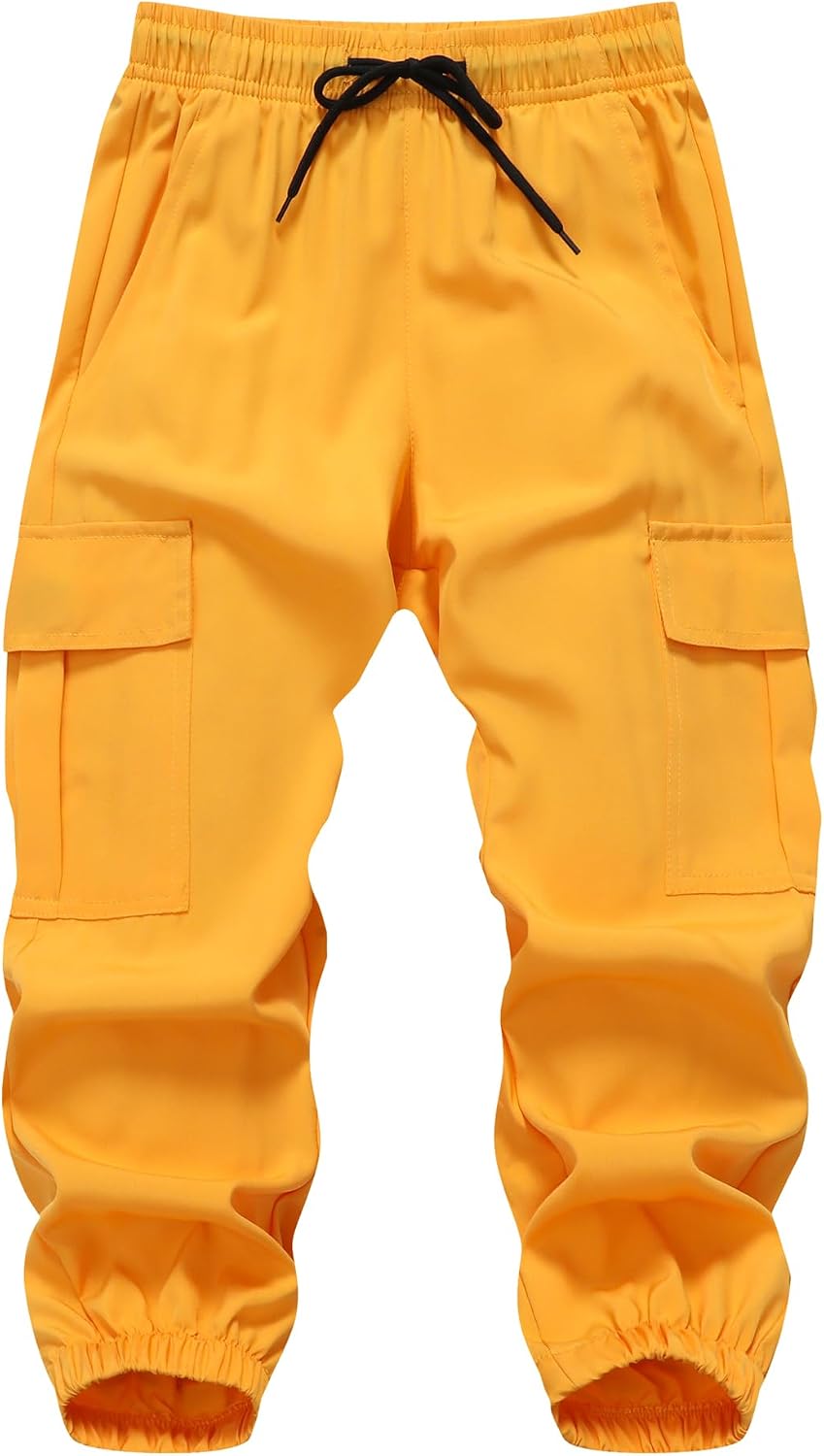 Baby Boys Cargo Joggers Pants Toddler Quick Dry Lightweight Hiking Pants Kids Pull On Sweatpants