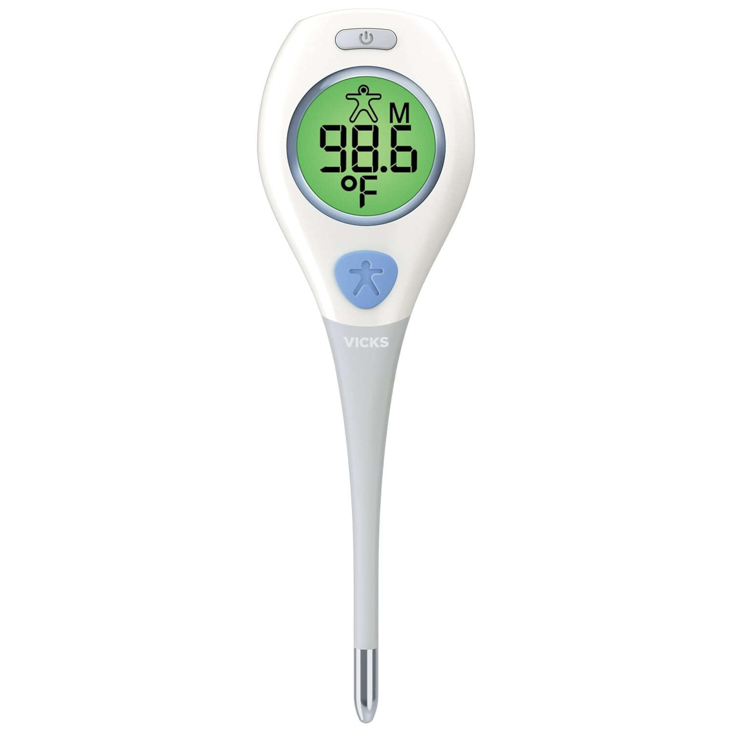 Vicks RapidRead Digital Thermometer, Temperature Readings in 2 Seconds, Use as Oral Thermometer for Adults and Baby, Rectal Thermometer or Under Arm, Water Resistant