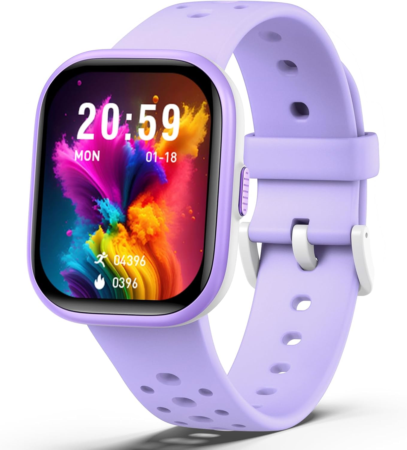teslahero Upgraded Kids Smart Watch Fitness Tracker, 1.85″ Screen with 12 Puzzle Games, Heart Rate Sleep Monitor, Pedometer, Waterproof Activity Tracker with/Without APP for Boys Girls