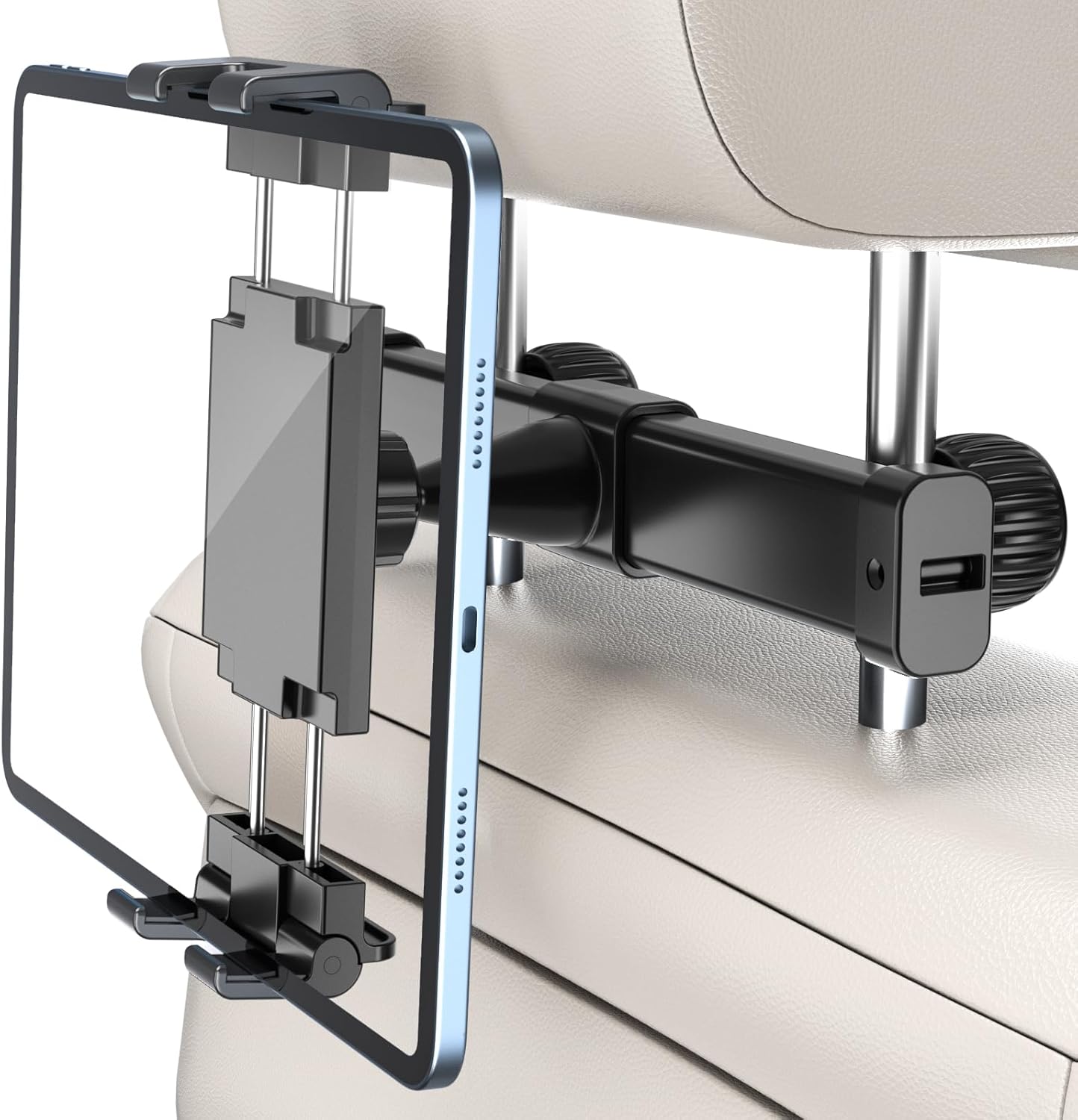 PLDHPRO Car Headrest Tablet Holder, Tablet Mount for Car Backseat for Kids, Road Trip Essentials Compatible with iPhone, iPad, Galaxy Tab, 5.5”-14.6” Devices, Travel Head Rest Must Accessories