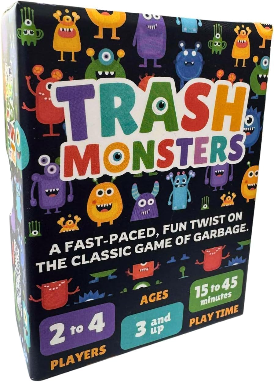 Trash Monsters – Card Game, Easy Number Sequencing Game with Fun Monsters | Ages 3 and up | Kids & Family Nights | Simple to Learn