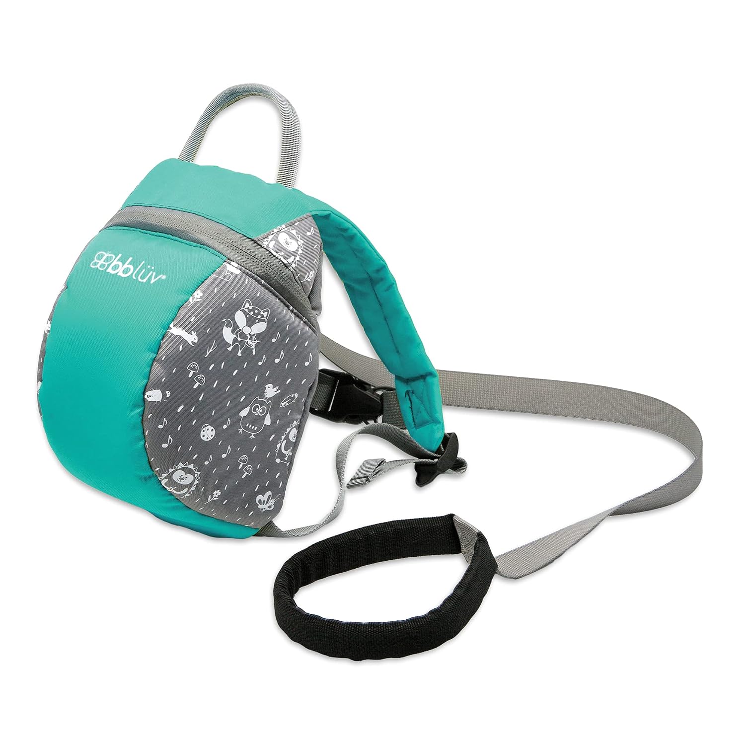 bblüv – Päk – Toddler Backpack with Adjustable Reins, Little Kids Anti-Lost Travel Bag Harness Reins, Lightweight Fits Snacks and Toys, Cute Backpacks with Safety Leash for Baby (Aqua)