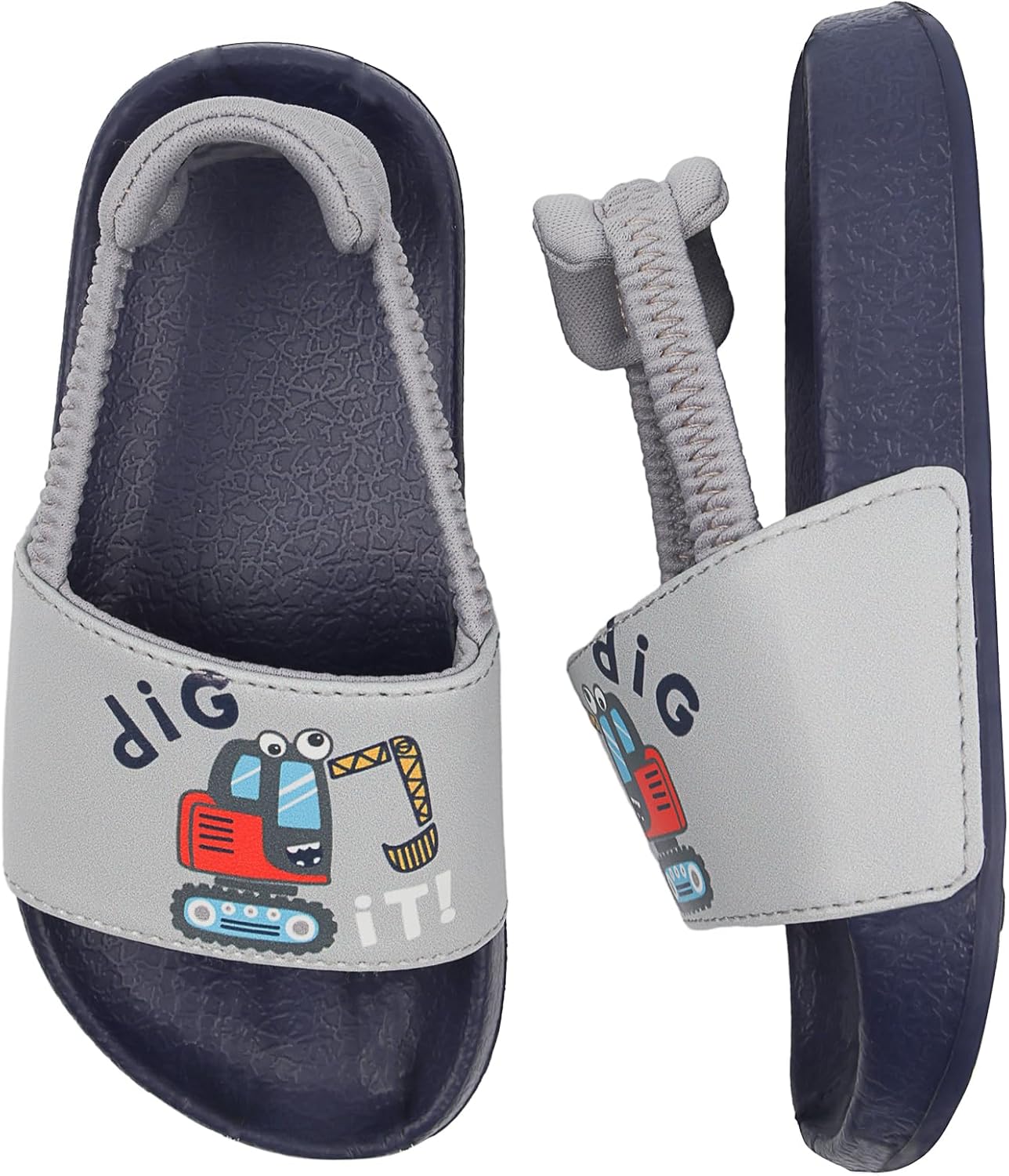 Kids Flip Flops Sandals Toddler Boys Girls Sequin Slides Shower Beach Pool Shoes Slip on Summer Slippers with Back Strap