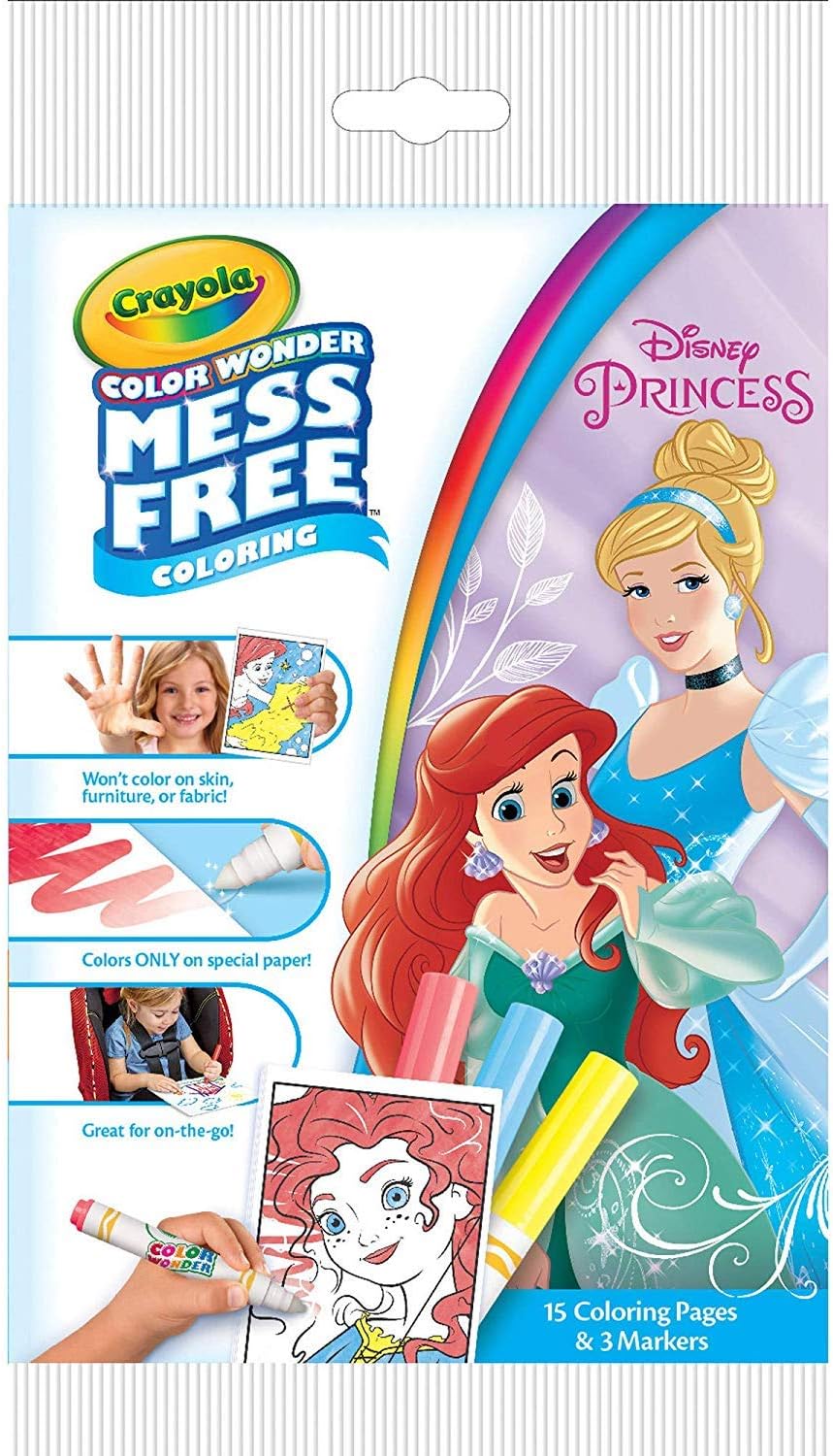Crayola Color Wonder Disney Princess Coloring Pages, Mess-Free Coloring, for Kids, Age 3 4 5 6