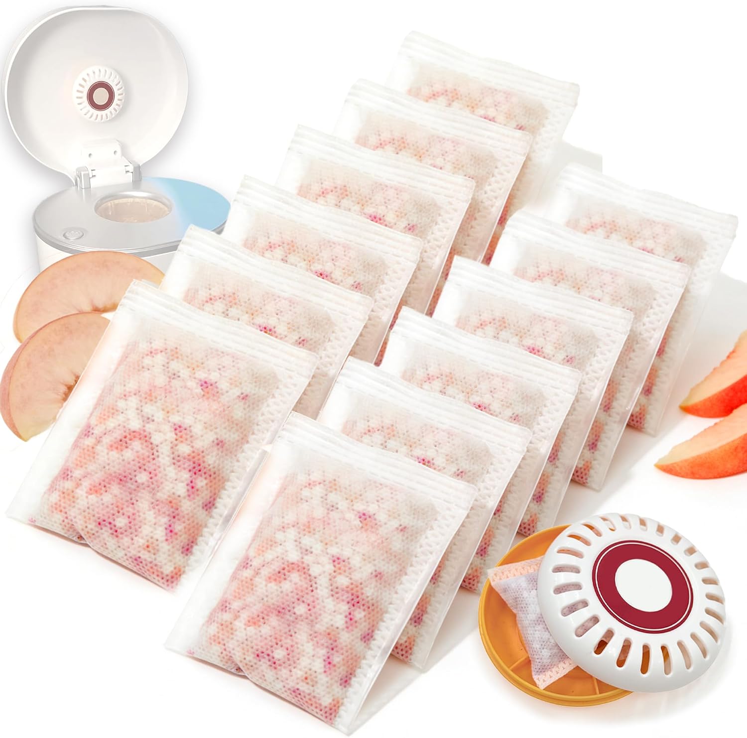 PurifyLogix 12 PCS Baking Soda Deodorizer Packs for Arm & Hammer Puck Baking Soda Cartridge, Odor Absorber Refills Compatible with Munchkin Step and Pail Diaper Pails, (For 3.5″ Cartridge)