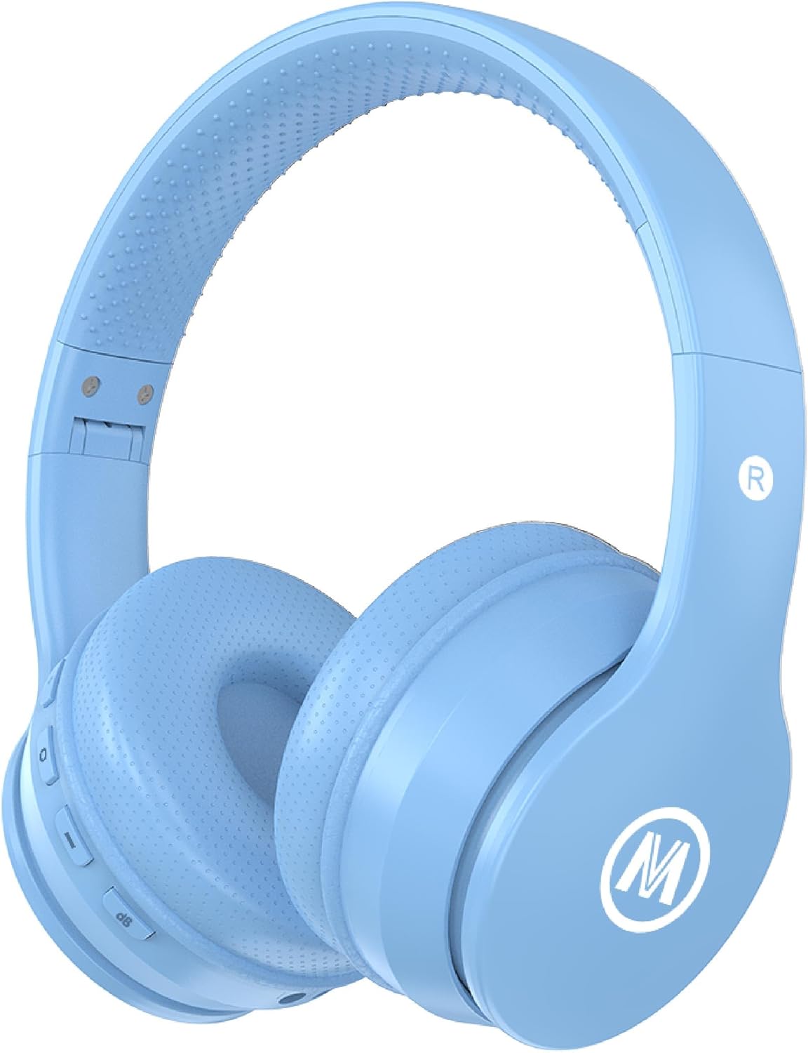 Mokata Headphones Kids Bluetooth 5.4 Wireless Play Time 68H Safe Volume Limit 85/94dB Over-Ear Foldable Headset,Fast Charging,with Aux Cord Built-in Mic for Toddler Child Pad Study Tablet Blue