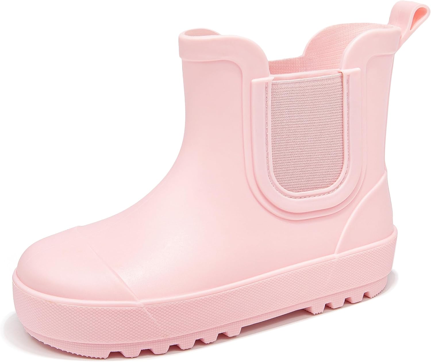 Motasha Chelsea Rain Boots for Girls & Boys, Waterproof Rubber Slip-On with Round Toe, Lightweight Kids Rainboots for Toddler to Big Kids, Rainy Day, Outdoor, Muddy