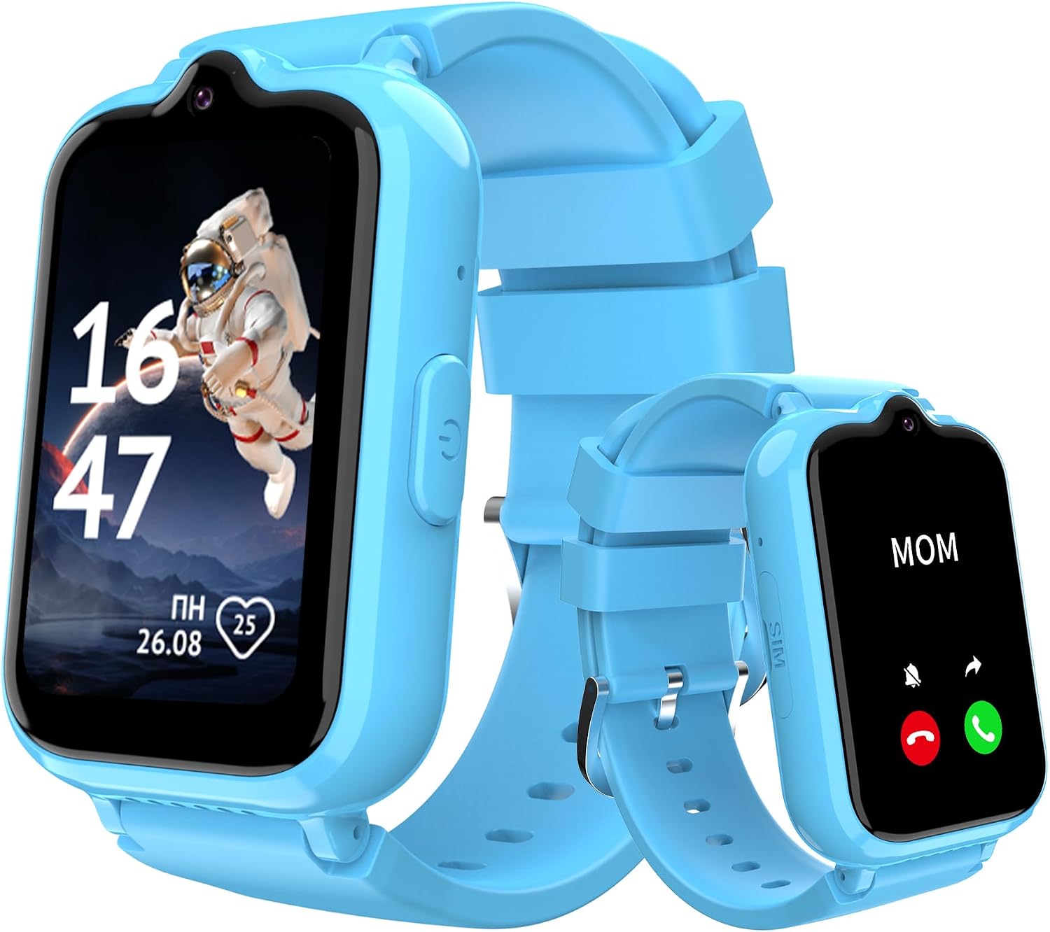 4G Kids Watch with GPS Tracker | Kids Smart Watch with Video & Voice Calling Alarm SOS Pedometer Calculator Camera HD Touch Screen School Mode, Gift Watches for Kid, Boys and Girls Age 5-12