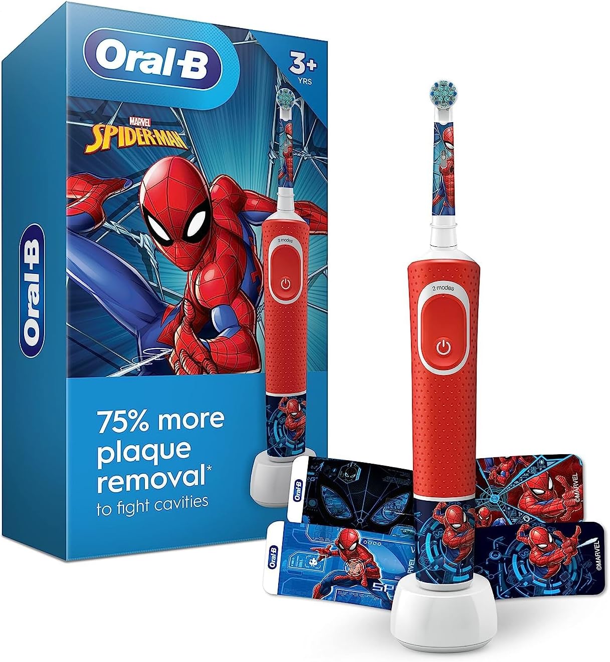 Oral-B Kids Electric Toothbrush Featuring Marvel’s Spiderman, for Kids 3+