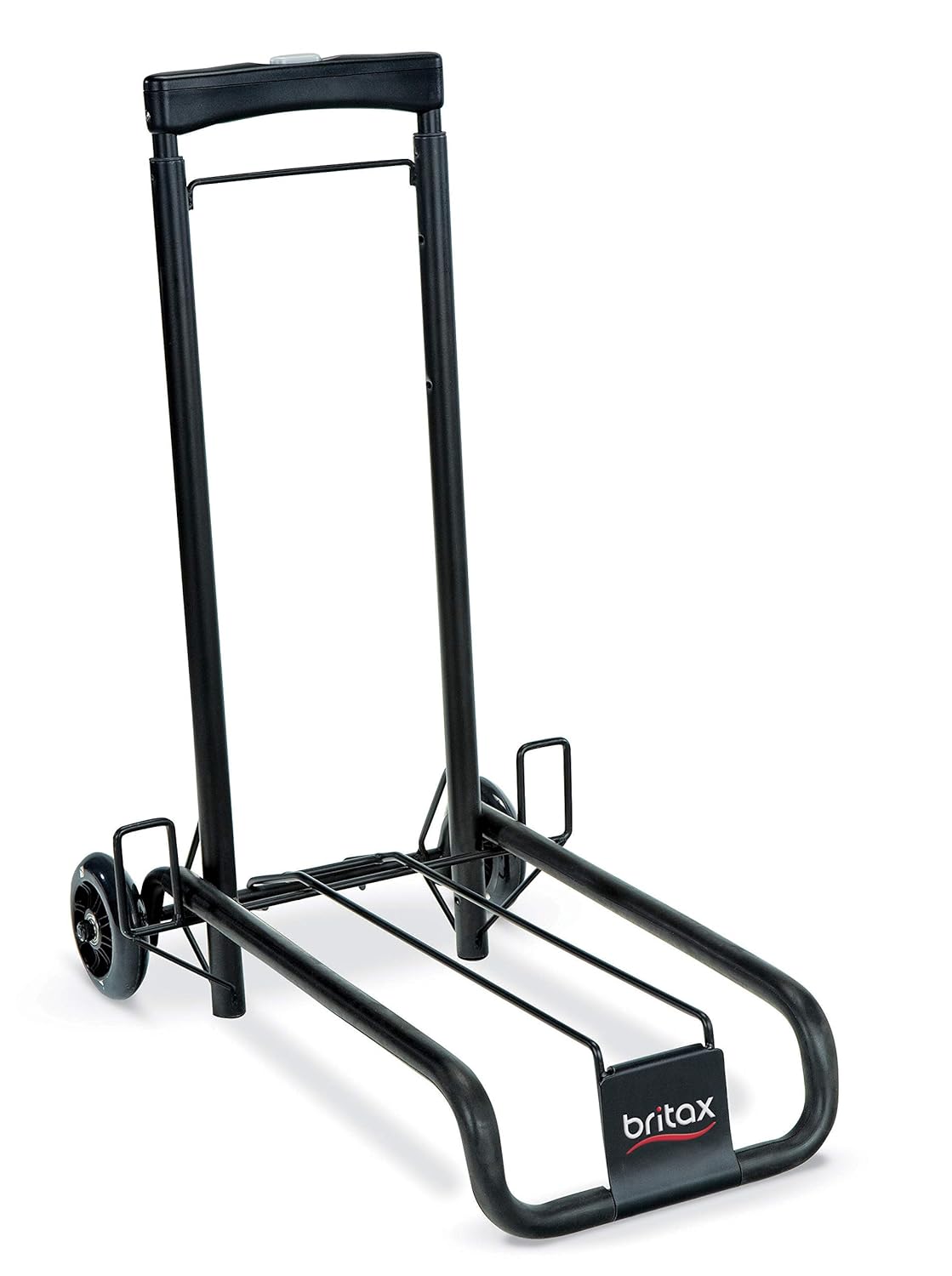 Britax Car Seat Travel Cart | Adjustable Handle + Compact Fold + Fits in Airplane Overhead Bin , Black, 42×13.5×5.5 Inch (Pack of 1)