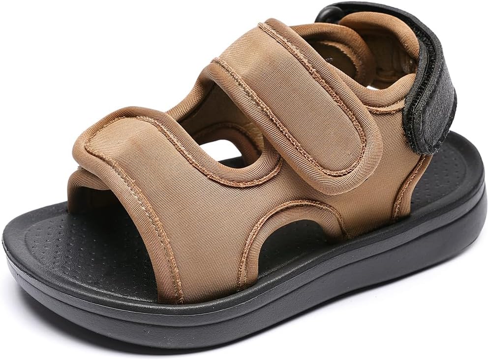 Toddler Girls Boys Sandals Adjustable Straps Kids Sandals Lightweight Non-slip Soft Sole Baby Kids Summer Shoes Beach Pool Outdoor