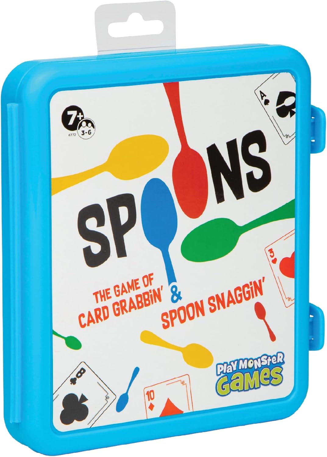 PlayMonster Spoons in a Case, Card Games for Kids – Spoons Game, Fun Family Games for Kids and Adults, Game Night, Travel Games, 3-6 Players, Ages 7+