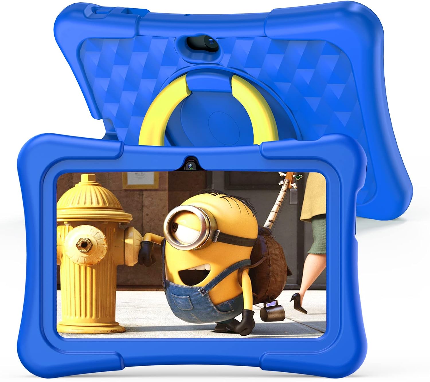 PRITOM 7 inch Tablet for Kids with Solid Case, Kids Tablets 32GB with Parental Control, Pre-Installed Free APPs Games, Educational Toddler Tablet WiFi, Bluetooth, Camera, YouTube Kids