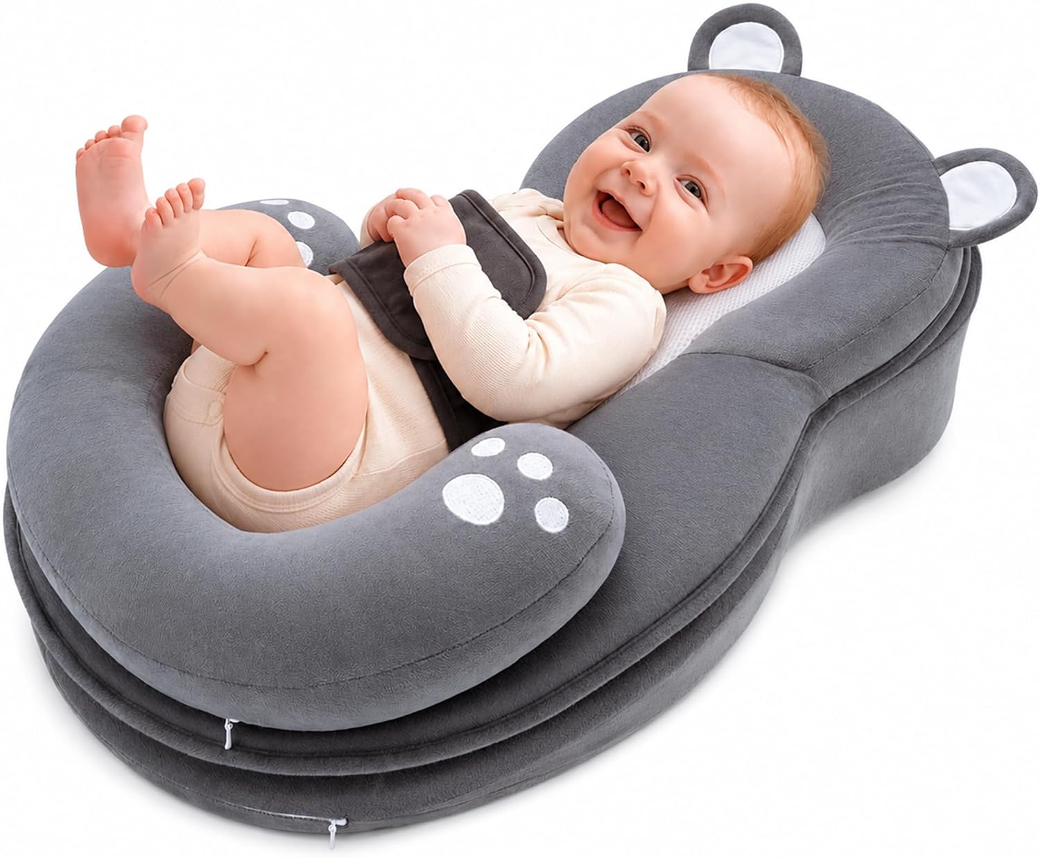 Anti Overflow Feeding Pillow, Breastfeeding Pillow Reducing Spit-Up, Removable Top and Bottom