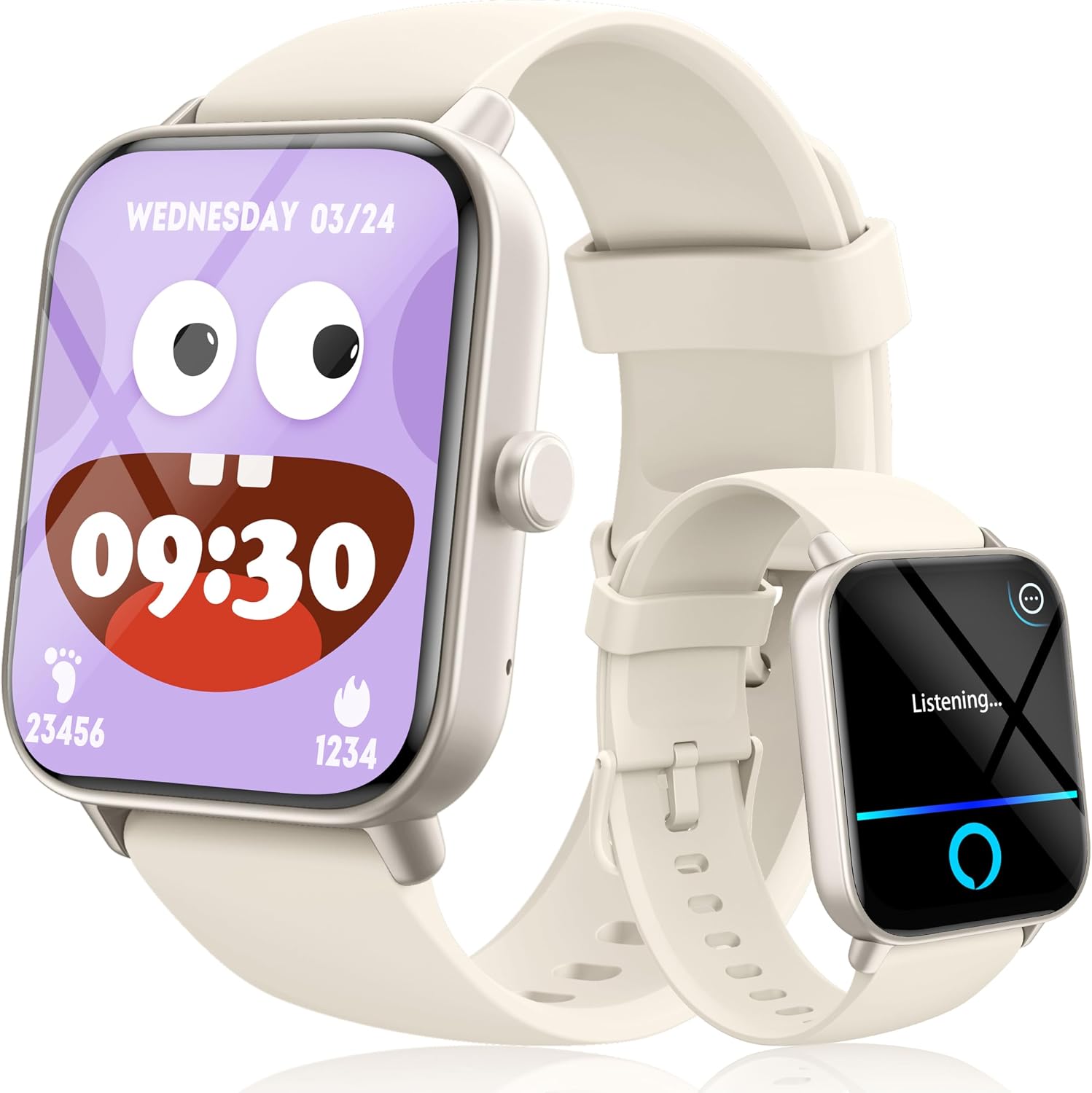 KALINCO Kids Smart Watch, IP68 Waterproof Swimming Smartwatch, 1.8” Fitness Activity Tracker Watch with 100 Sports Modes, Make Call/Answer, HR & Sleep Monitor, Alarm for 7+ Boys Girls Teens