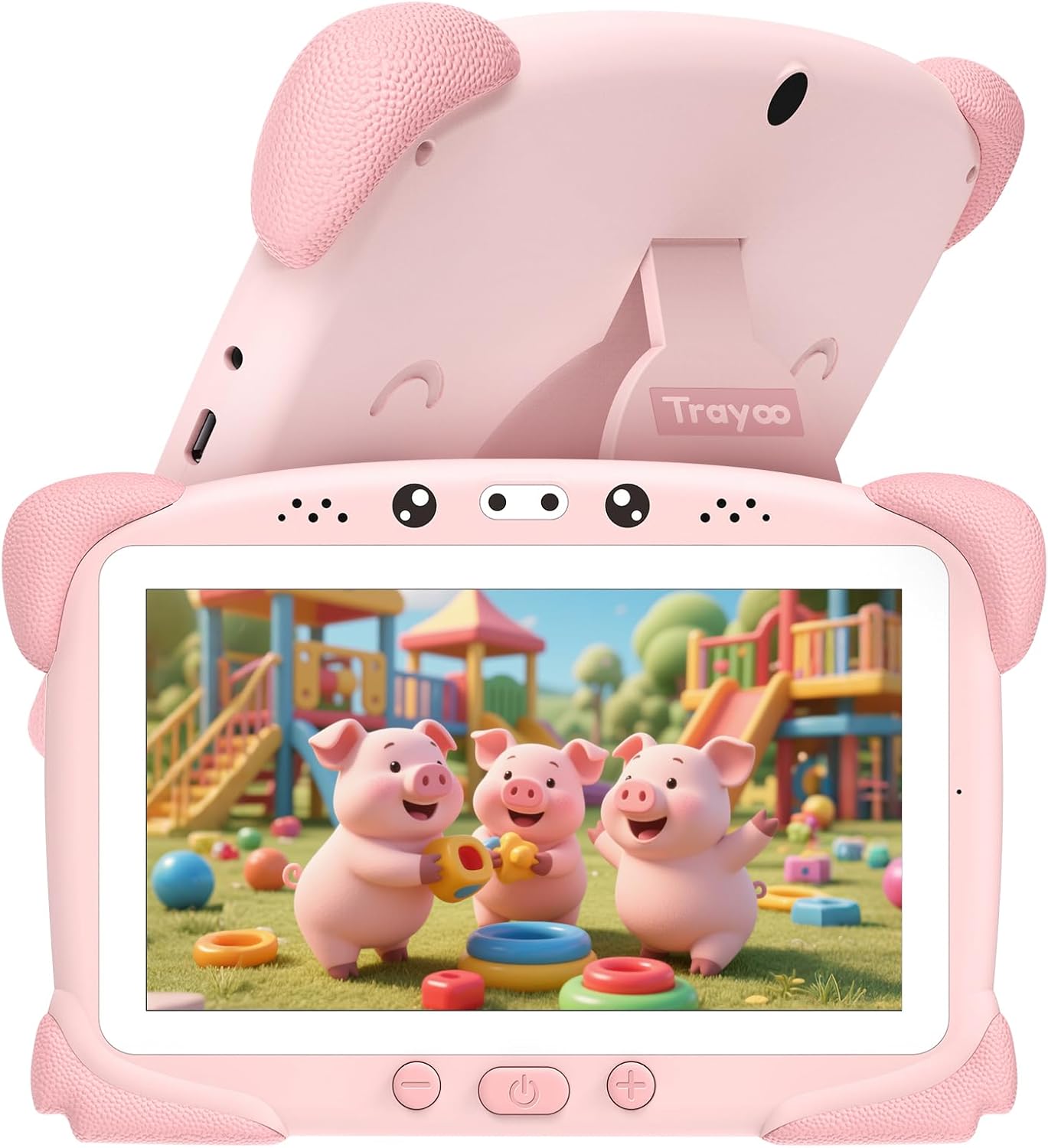 Trayoo Kids Tablet 7 inch Toddler Children Learning Tablet with WiFi, Parental Control, Education Learning Apps, Yutube, Tablets for Toddlers Ages 3 to 14 (Pink)