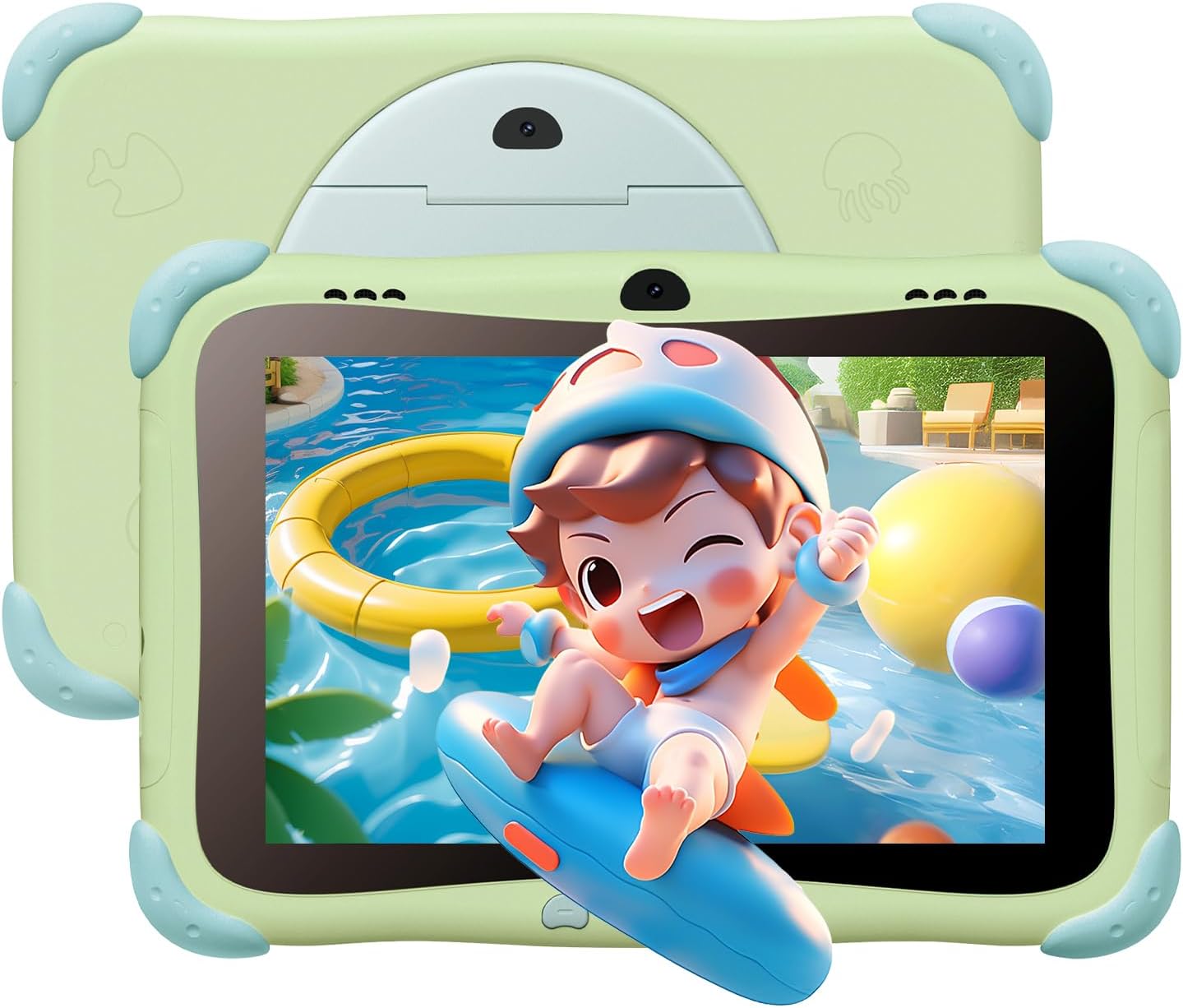 2025 Android 14 Tablet for Kids, 8“ FHD Tablet with Quad-core, Kids Space, Parental Control, 32GB ROM, WiFi, Bluetooth 5.0, YouTube, Great Gift for Toddler 4000mAh Battery