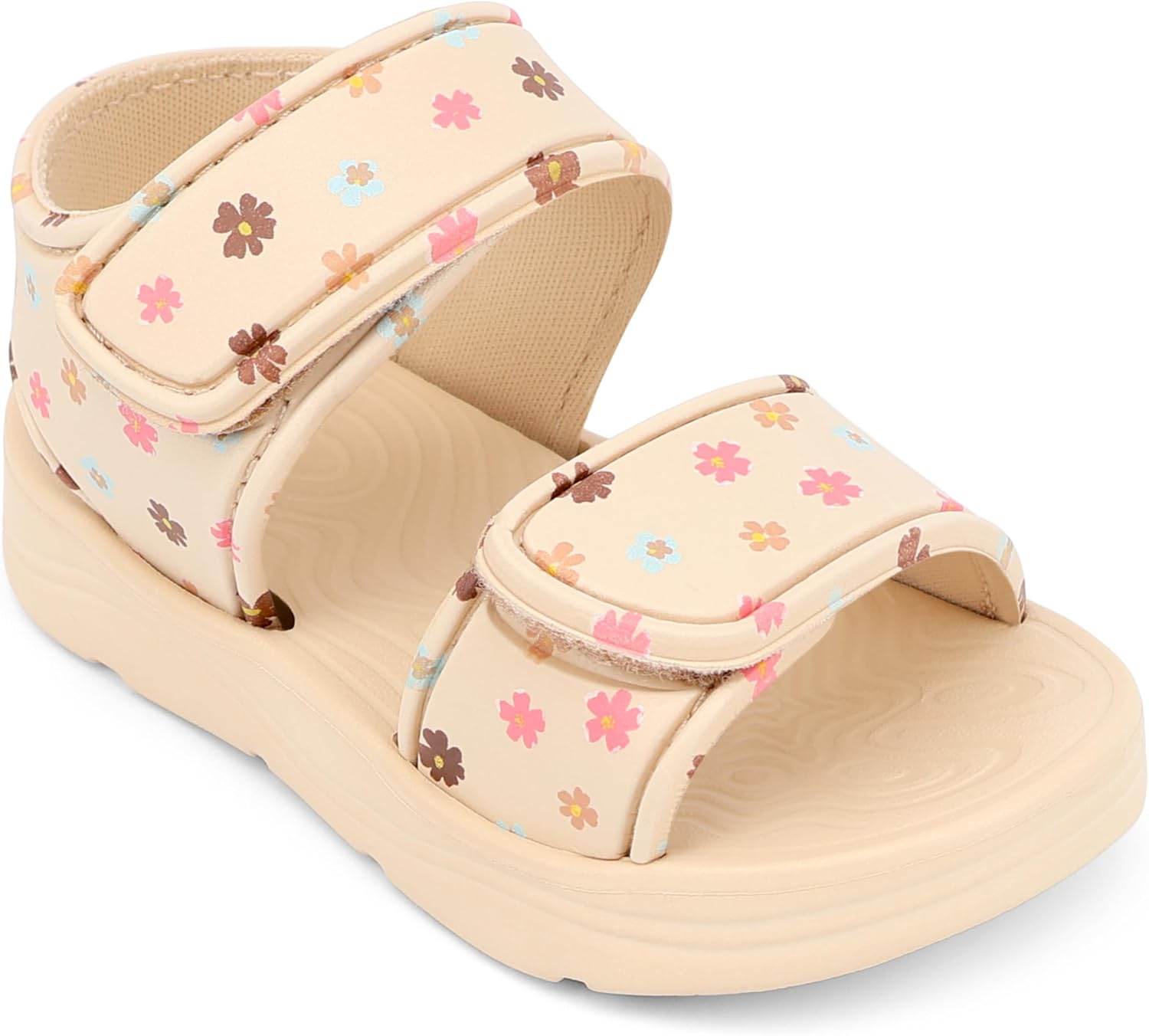ChayChax Toddler Boys Girls Cute Print Sandals Comfort Summer Water Beach Walking Sandal Anti-Slip Open Toe with Adjustable Hook & Loop