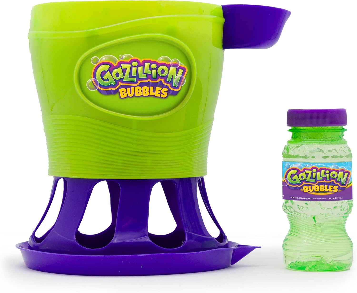 Gazillion Tornado Bubble Machine, Kids Toy Bubble Blower, 4500 Bubbles per Minute, Outdoor Bubble Party Fun – Includes 4 oz. Gazillion Bubble Non-Toxic Solution