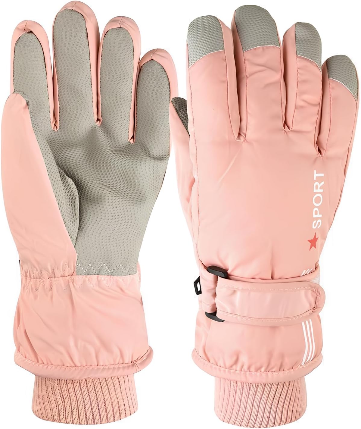 Eohak Kids Winter Snow Ski Gloves – Boys Girls Warm Gloves Breathable Waterproof Gloves Outdoor Sports Gloves for 5-10Y