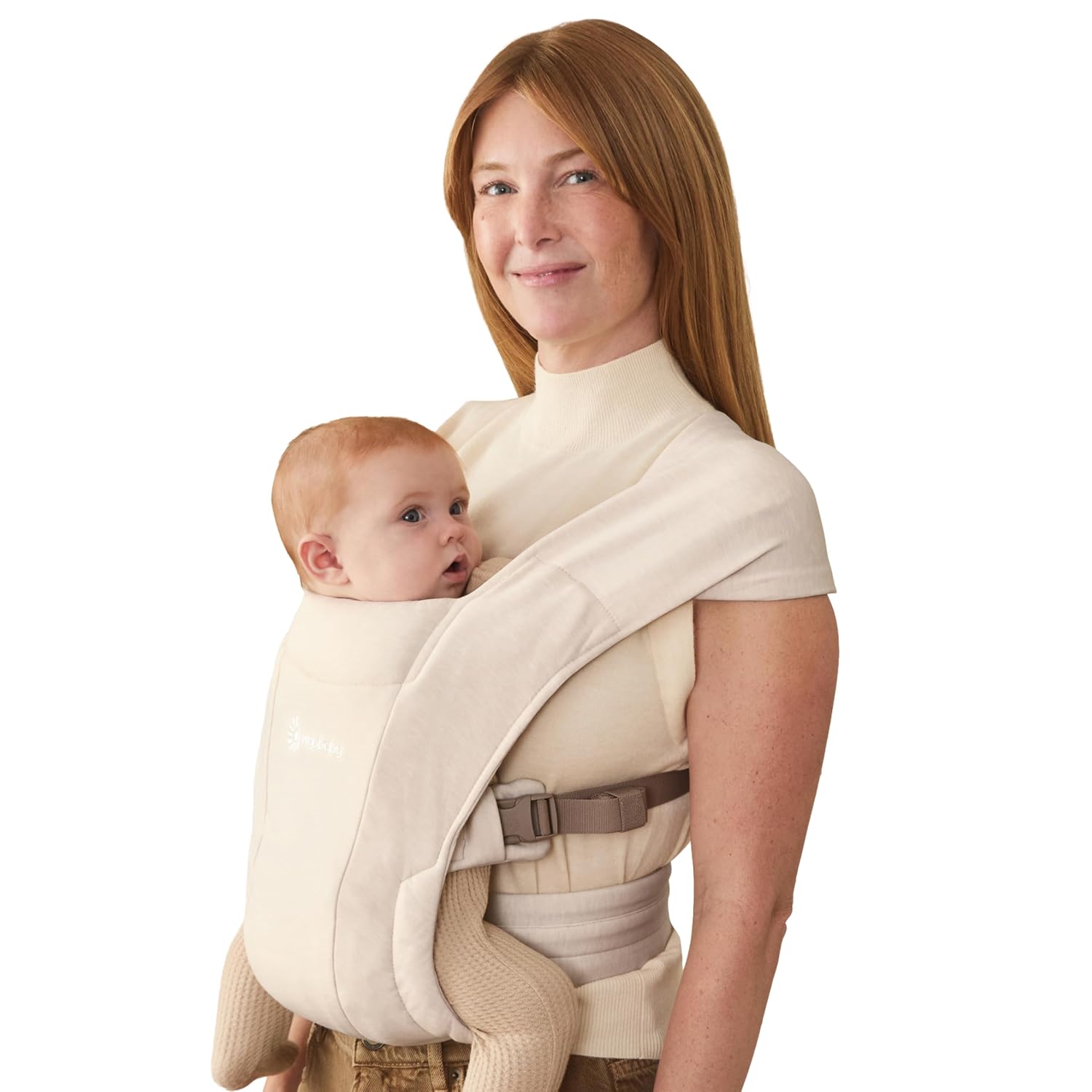 Ergobaby Embrace Newborn Baby Carrier for Infants 0-12 Months (7-25 lbs) – Ergonomic 2-Position Infant Carrier with Head and Neck Support, Hip-Healthy Positioning – Cream