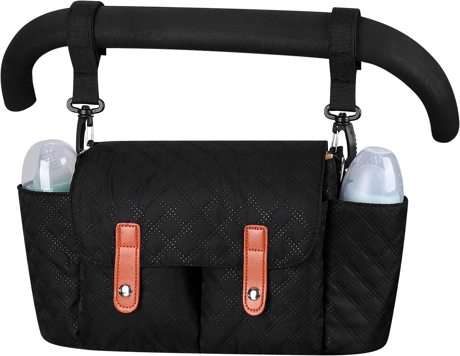 Accmor Universal Stroller Organizer, Stroller Bag with Detachable Shoulder Strap and Magnetic Snap Closure, Stroller Caddy Organizer for Uppababy Baby Jogger Britax BOB Umbrella Stroller