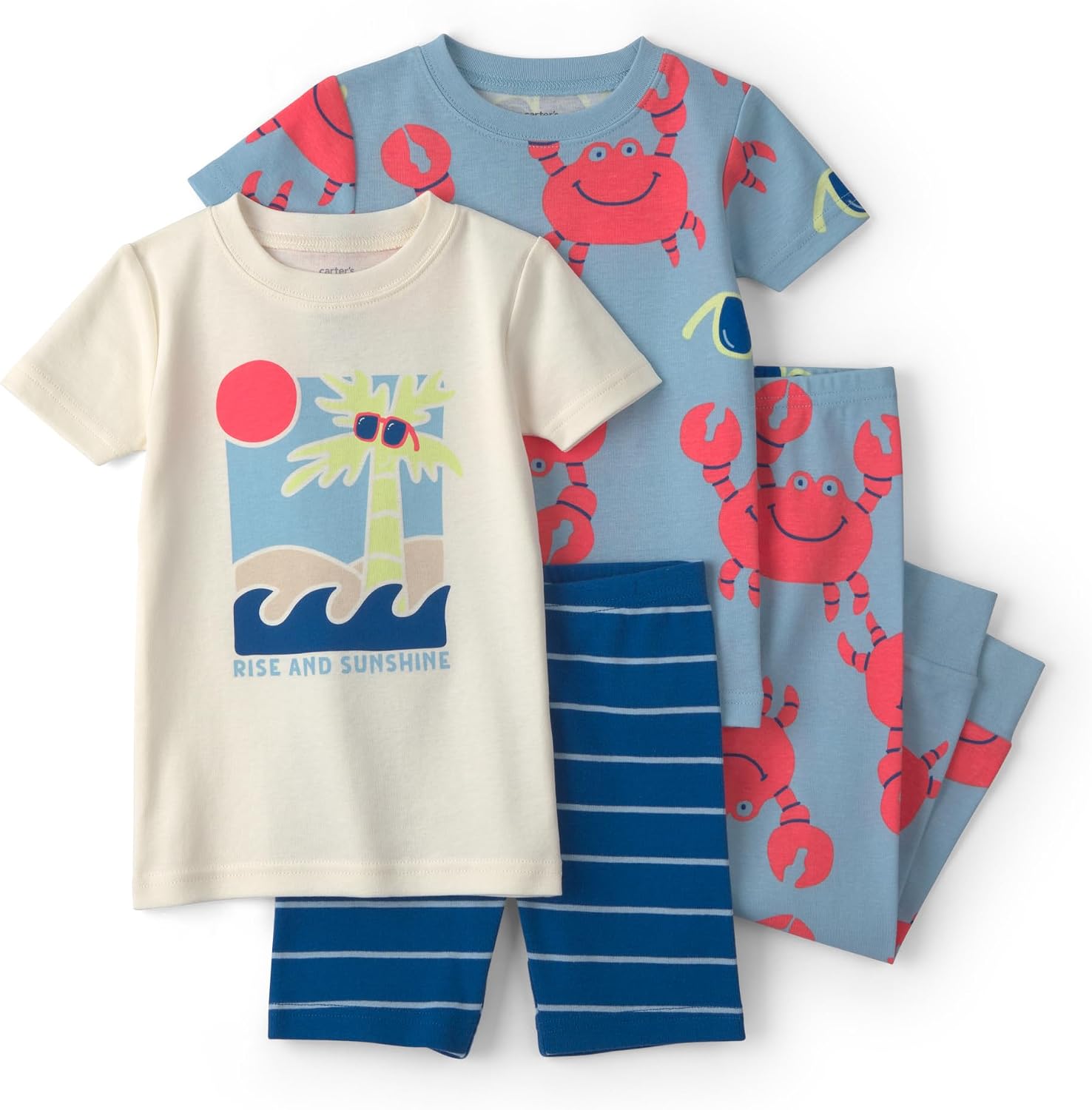 Carter’s Boys’ 4-piece Tight Fit Cotton Pajama Set