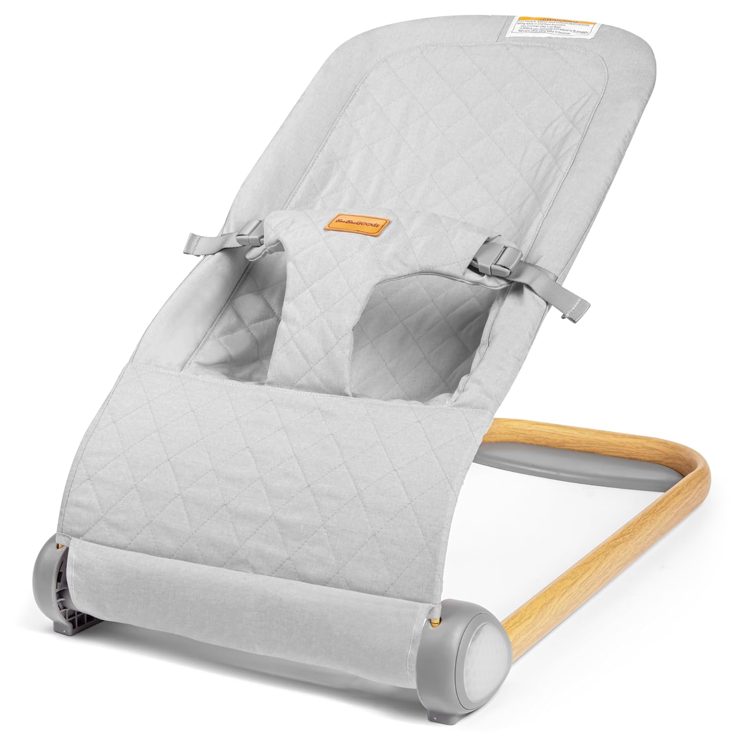 Baby Bouncer Seat, Breathable Fabric Infant Bouncer, Portable Bouncer Seat for Babies 0-6 Months, Infant Bouncy Seat for Baby Boys and Girls