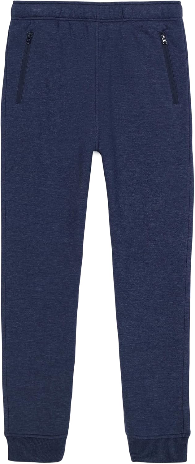 Nautica Boys Basic Fleece Jogger Sweatpants, Elastic Waistband with Drawstring Closure, Super Soft Cotton-Blend