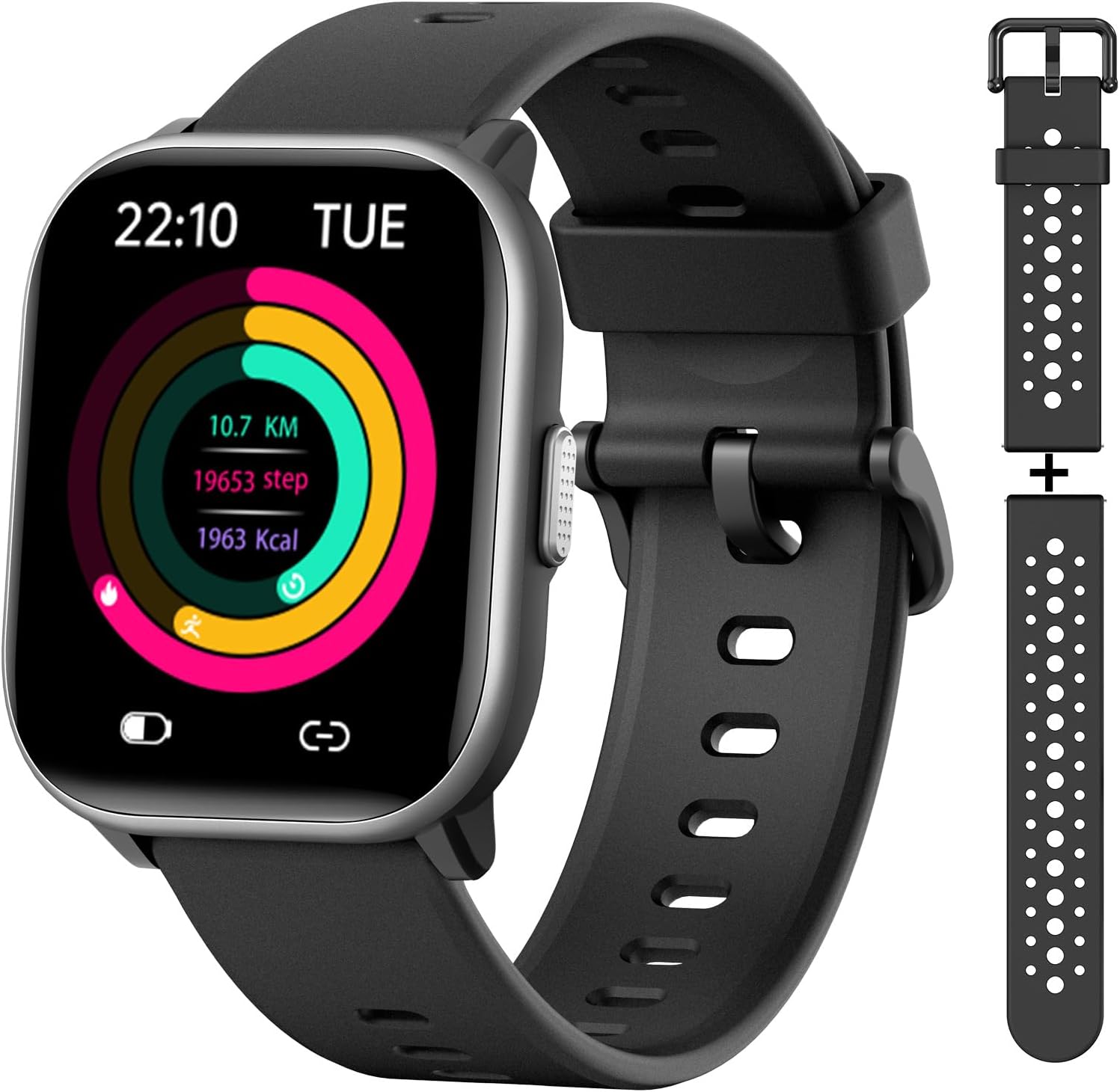 meoonley Kids Watch for Girls Boys with IP68 Waterproof, Girls Watch with 19 Sports Modes, Sleep Tracking, Pedometer, Stopwatch, Kids Activity Tracker, Birthday Gifts for Girls Age 6-15 Years Old