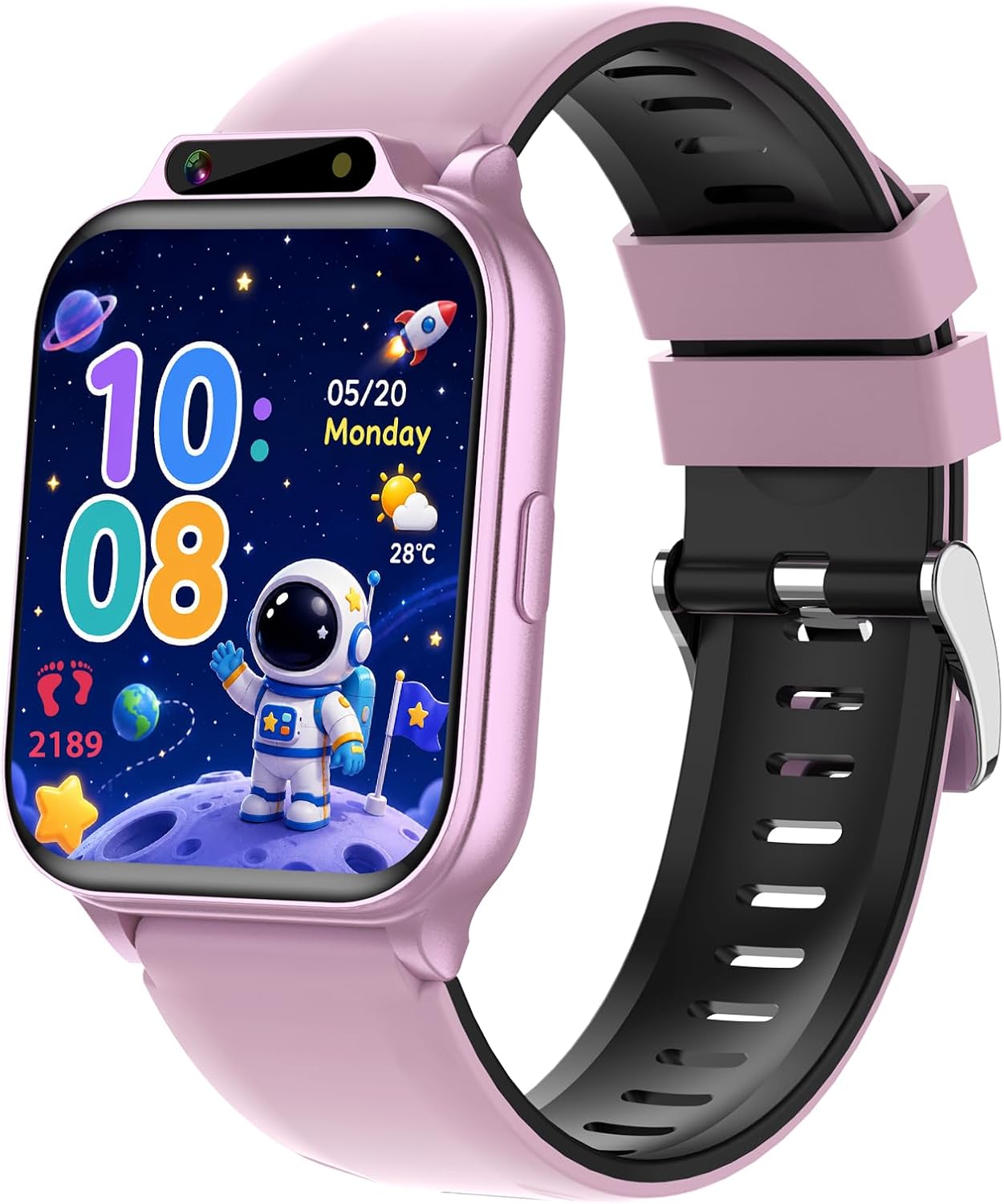 Smart Watch for Kids, 1.85 Inch HD Touch Screen Fitness Tracker, IP68 Waterproof, Heart Rate/All-day Sleep Monitor, Pedometer, Camera Video Music, Games, SOS, NO APP/Phone, Gift for Boys Girls