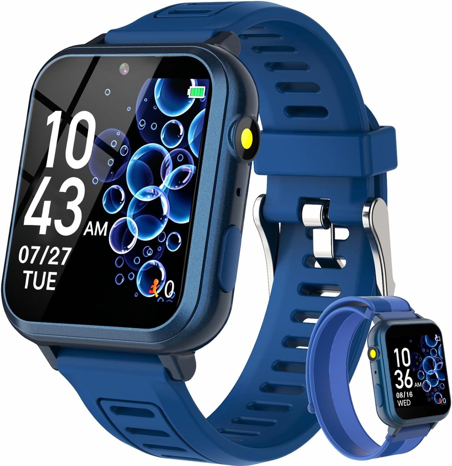 Cosjoype Kids Game Smart Watch for Kids with 39 Puzzle Games HD Touch Screen Camera Music Player Pedometer Alarm Clock Calculator Flashlight 12/24hr Kid Watch Gift for 4-12 Year Old Boys Toys for Kid