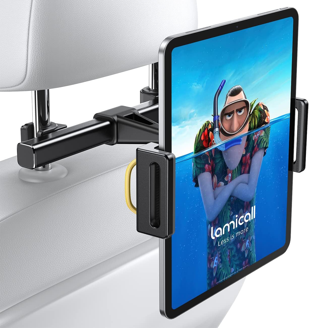 Lamicall Car Tablet Headrest Holder – Car Back Seat Headrest Tablet Mount Stand for Kids, Road Trip Essentials Accessories Gifts, for 2025 iPad Pro 11/13″ Air Mini, iPhone, Galaxy Tab, 4.7-13″ Devices