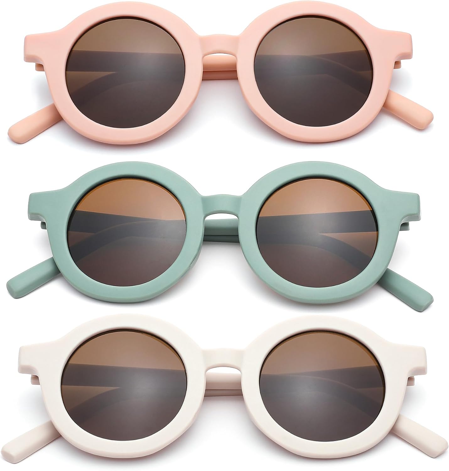 Toddler Sunglasses for Girls Boys – Kids Round UV400 Protection Glasses Age 2-8