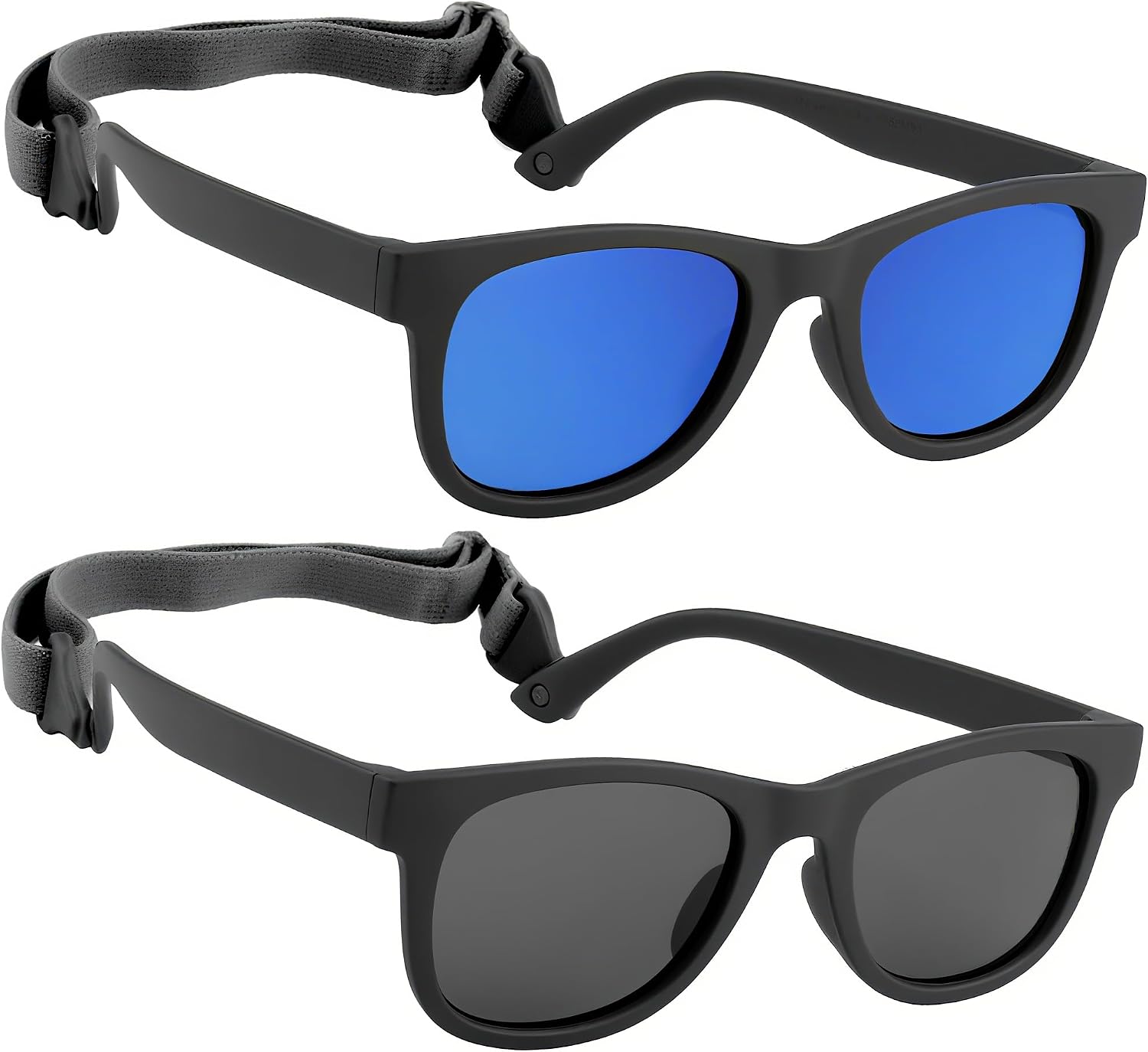 2-Pack Toddler Polarized Sunglasses UV400 with Strap
