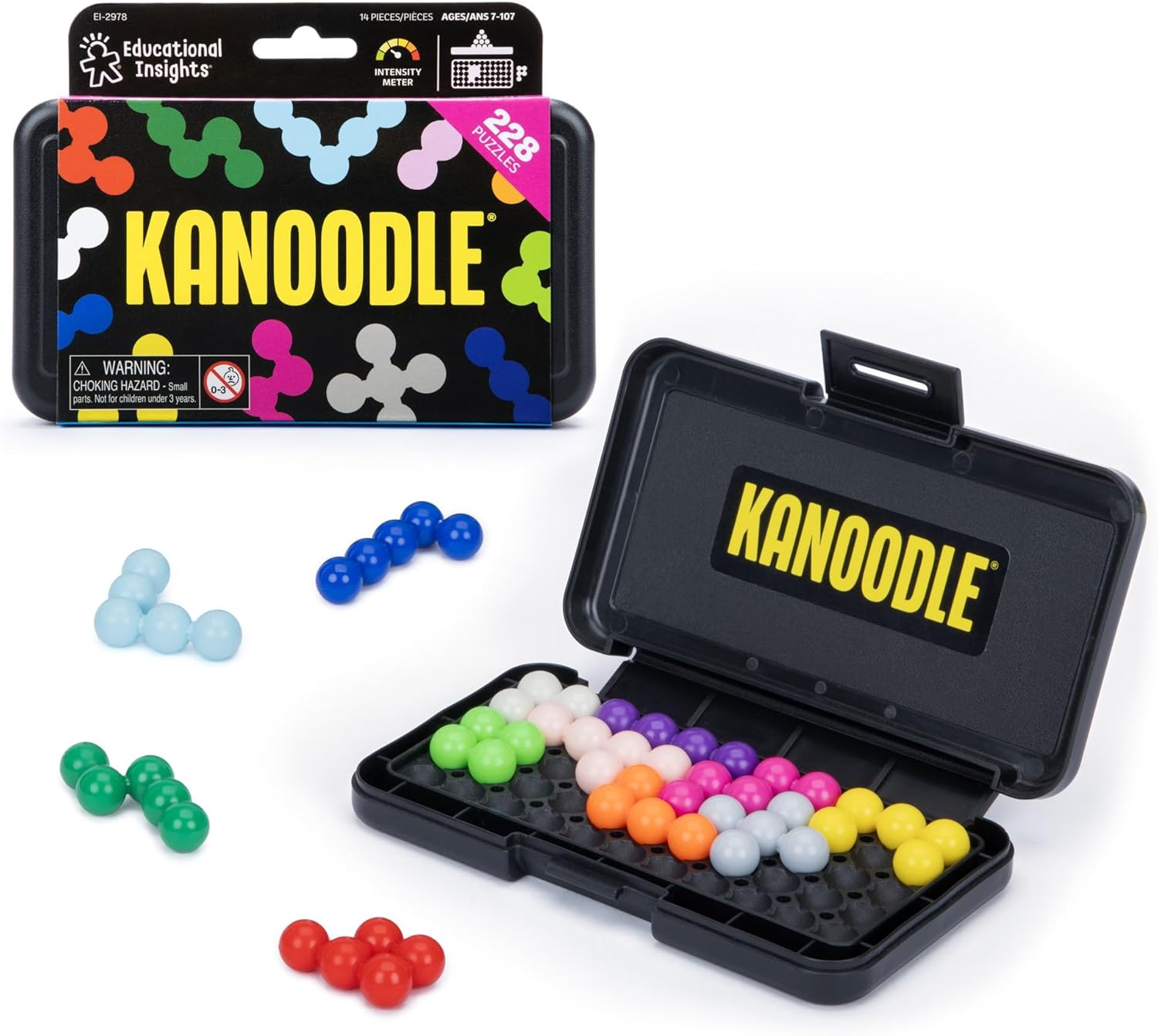 Educational Insights Kanoodle – 3D Brain Teaser Puzzles for Kids, Spatial Puzzle Games for Adults, Teens and Kids, Problem Solving Toys and Logic Puzzles, Single Player Games