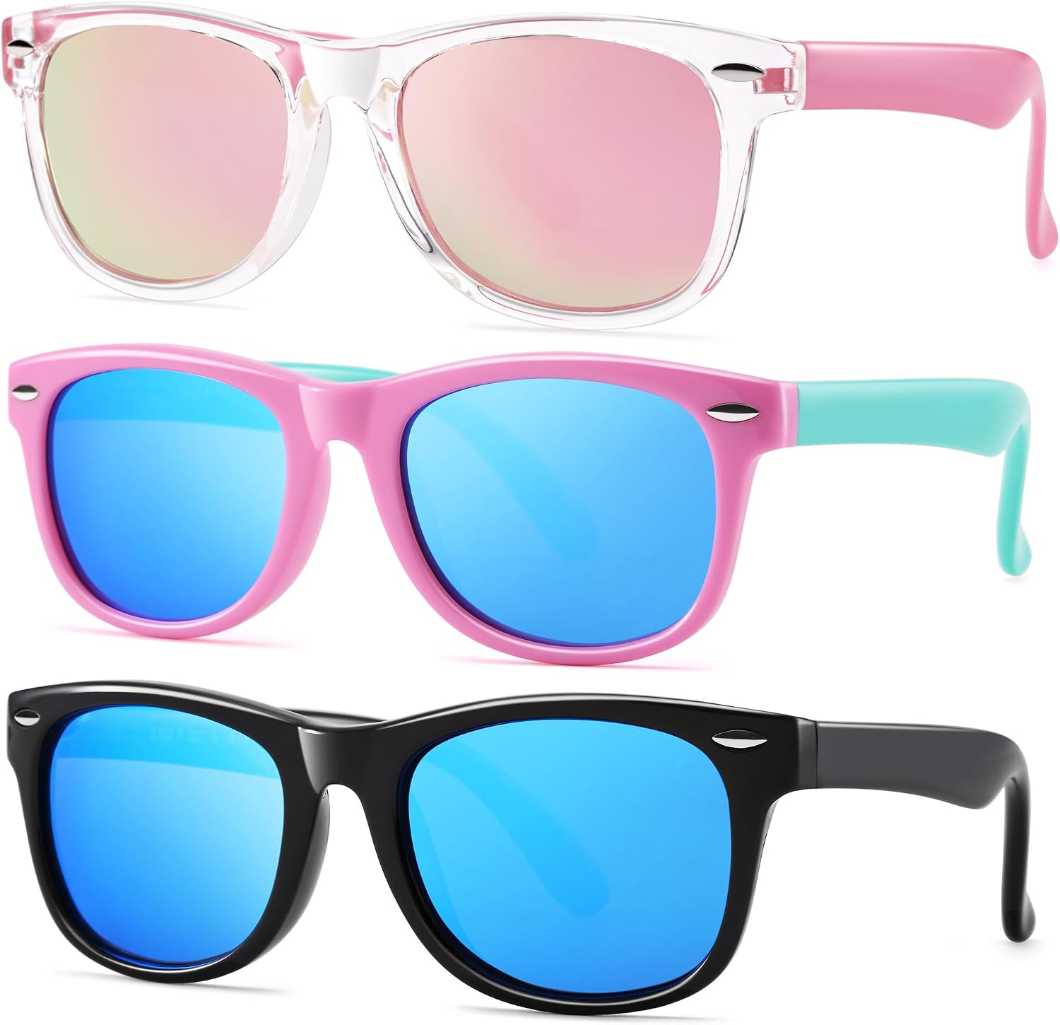 Pro Acme Kids Polarized Sunglasses, Flexible TPEE Frame Shades for Toddler Girls Boys, Ages 3-12
